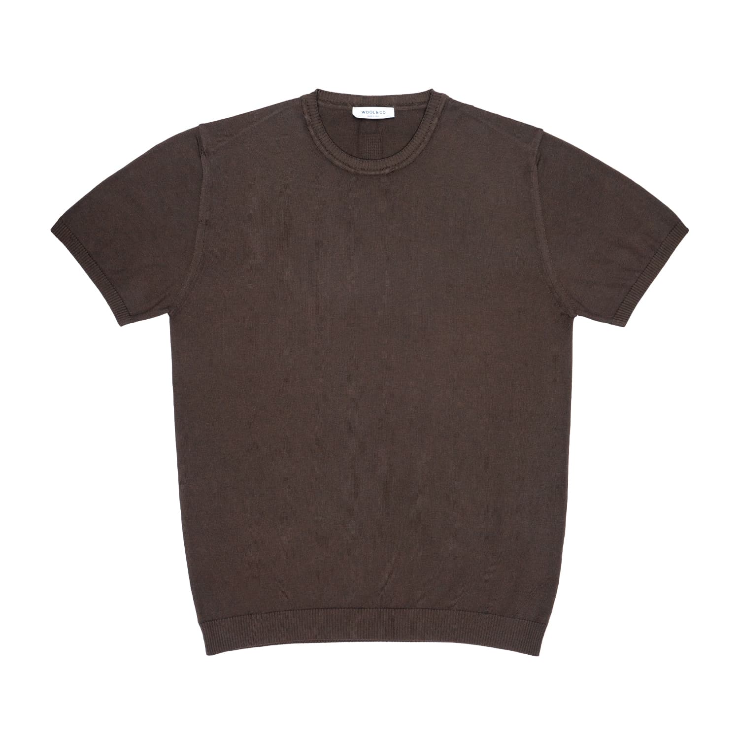 WOOL &amp; CO Maglia MM Uomo Wool &amp; Co Pettinato Moka - 4