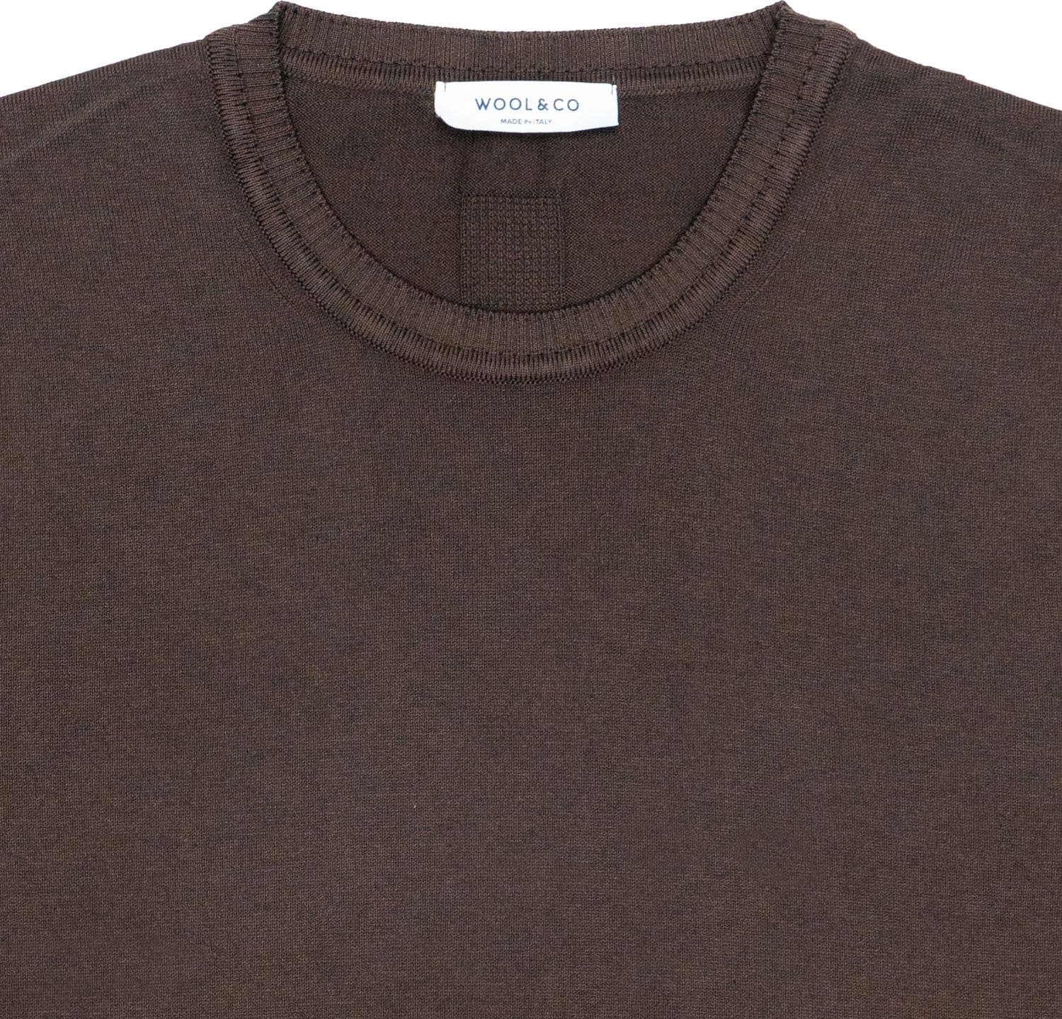 WOOL &amp; CO Maglia MM Uomo Wool &amp; Co Pettinato Moka - 2
