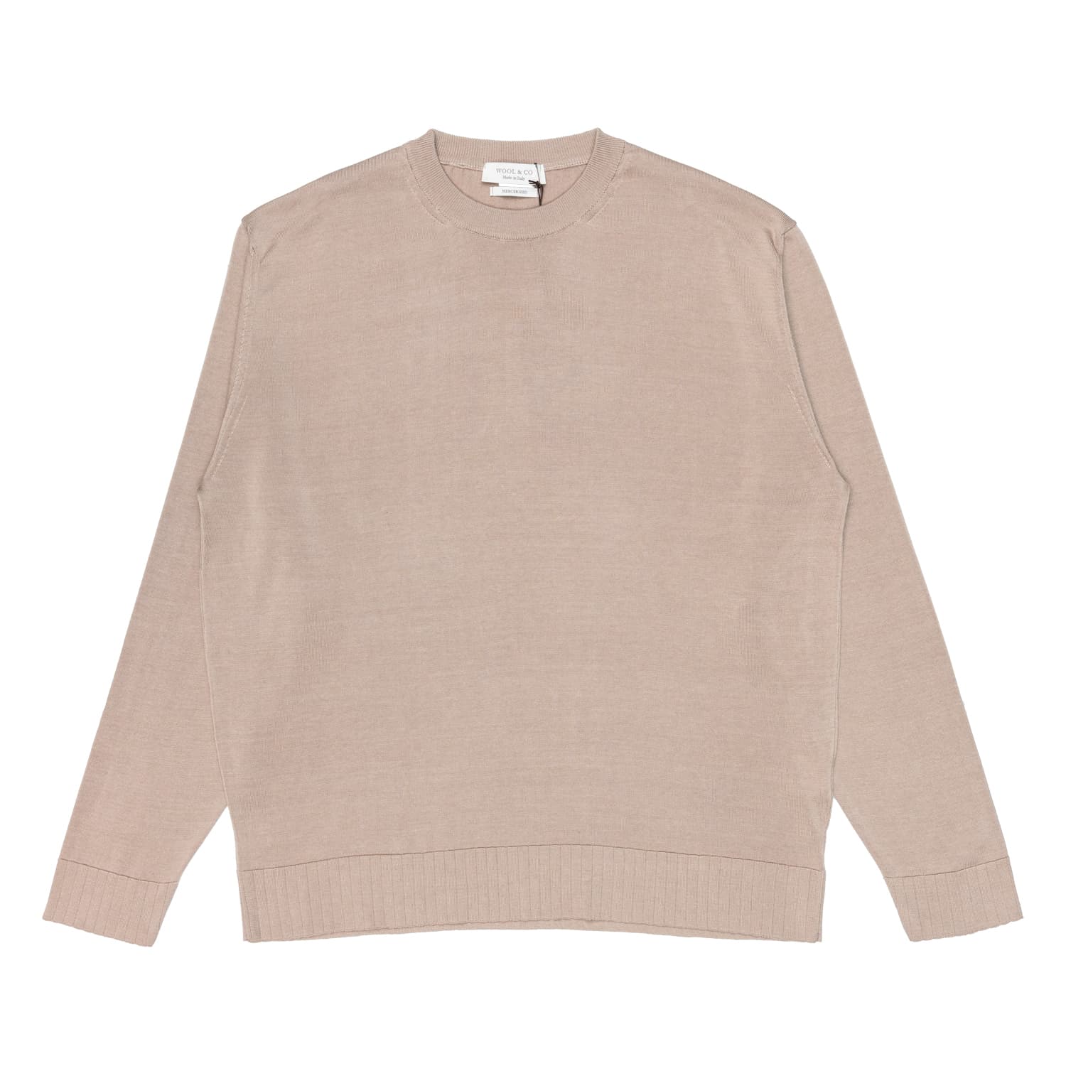 WOOL &amp; CO Maglia ML Uomo Wool &amp; Co Mercerizzato Sand - 4
