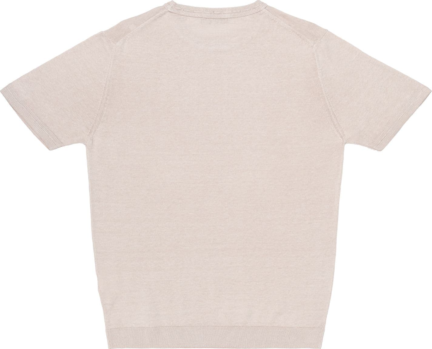 WOOL &amp; CO Maglia MM Uomo Wool &amp; Co Pettinato Lino Sand - 3