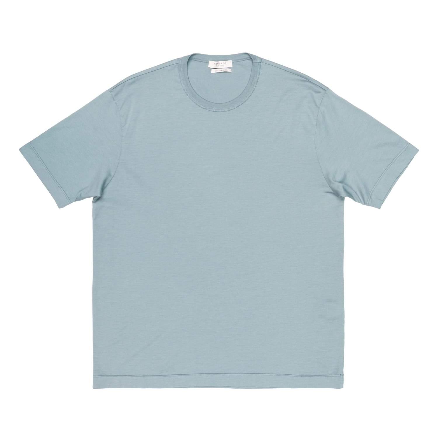 WOOL &amp; CO T-shirt Uomo Wool &amp; Co Paricollo Cotone Mako Ferro MM - 4