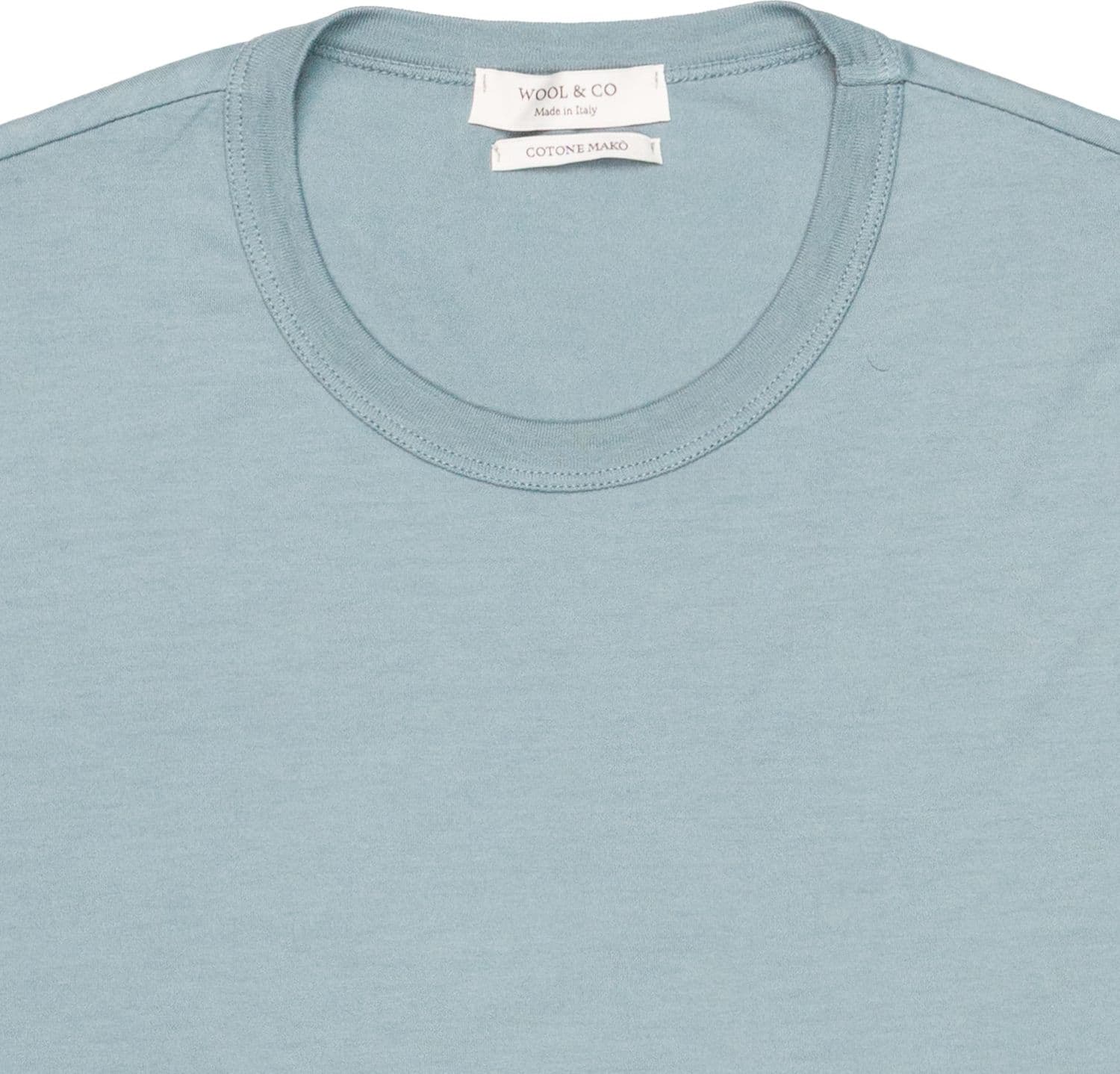 WOOL &amp; CO T-shirt Uomo Wool &amp; Co Paricollo Cotone Mako Ferro MM - 2