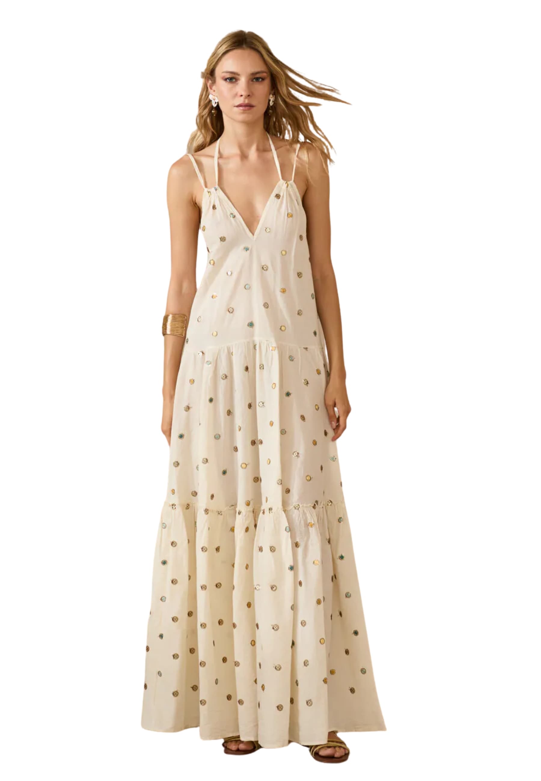 SOUVENIR abito Donna  con pois ricamati - 2