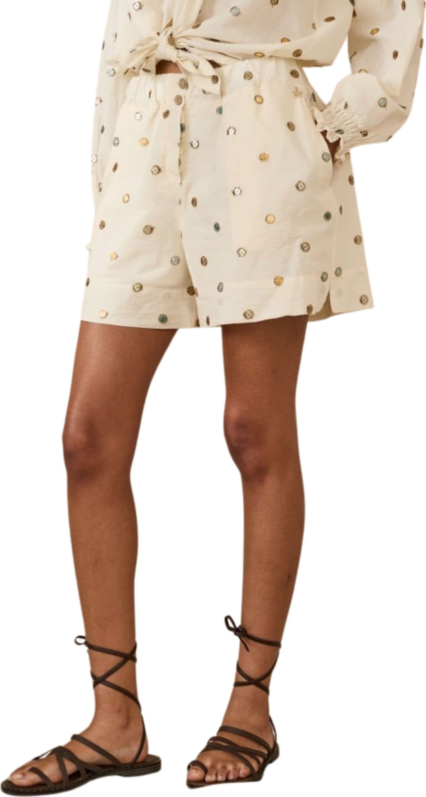 SOUVENIR pantaloncino Donna  con pois ricamati - 4