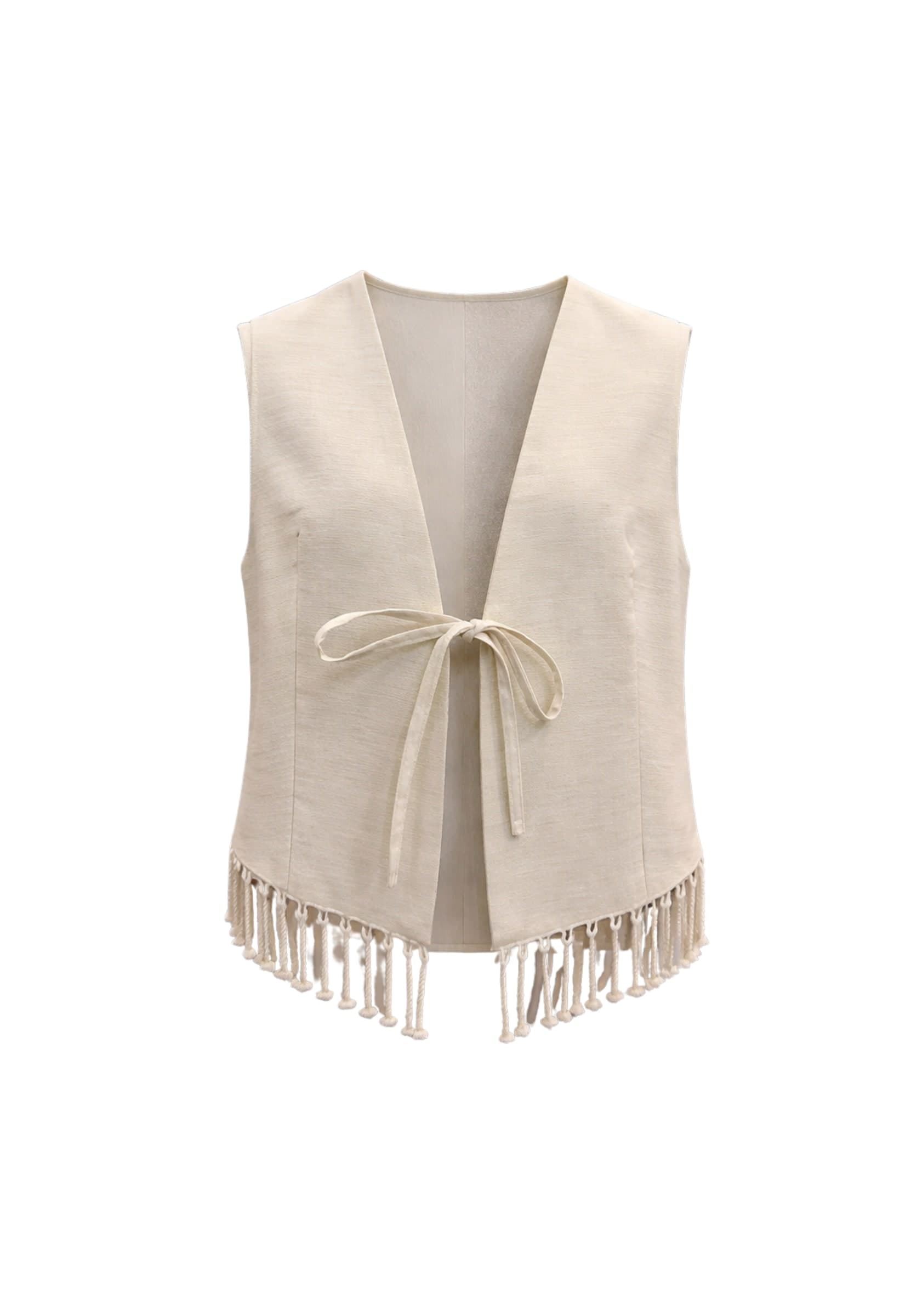 SOUVENIR gilet Donna  frangia sotto