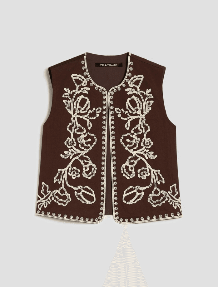 PENNYBLACK gilet donna testa di moro