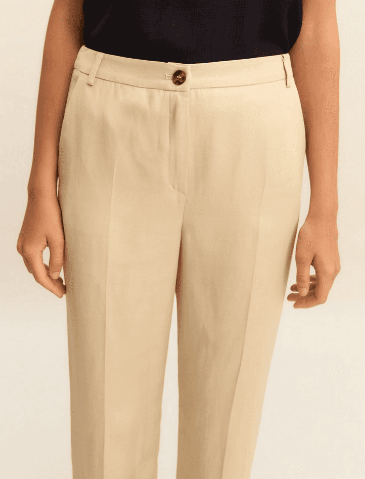 MARELLA pantalone misto lino donna beige - 3