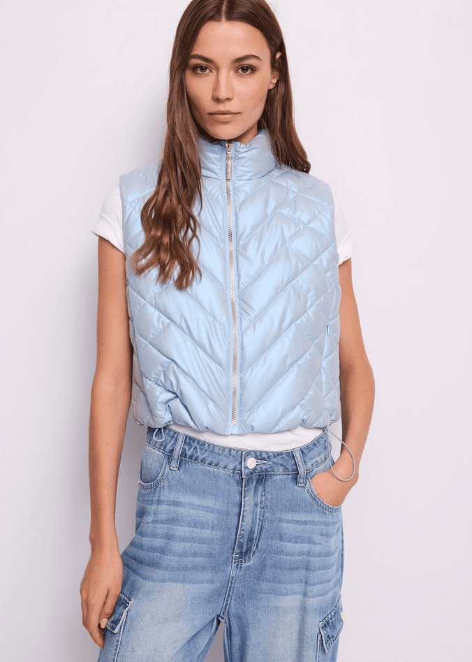 GAUDI gilet trapuntato donna blue sky - 3