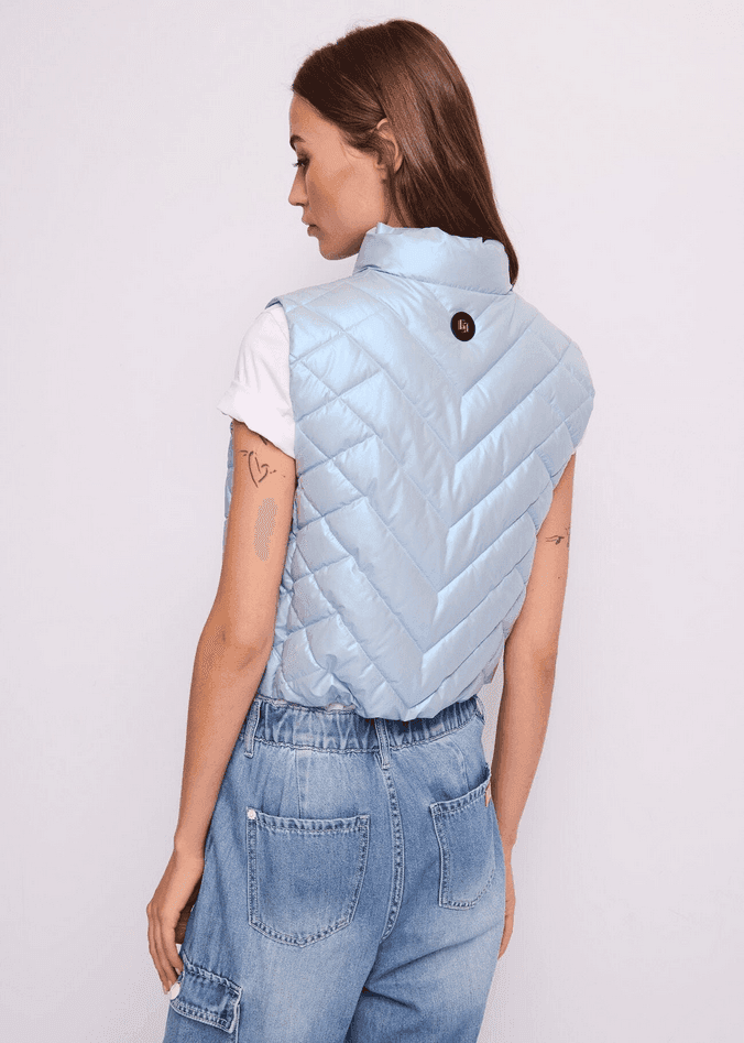 GAUDI gilet trapuntato donna blue sky - 2