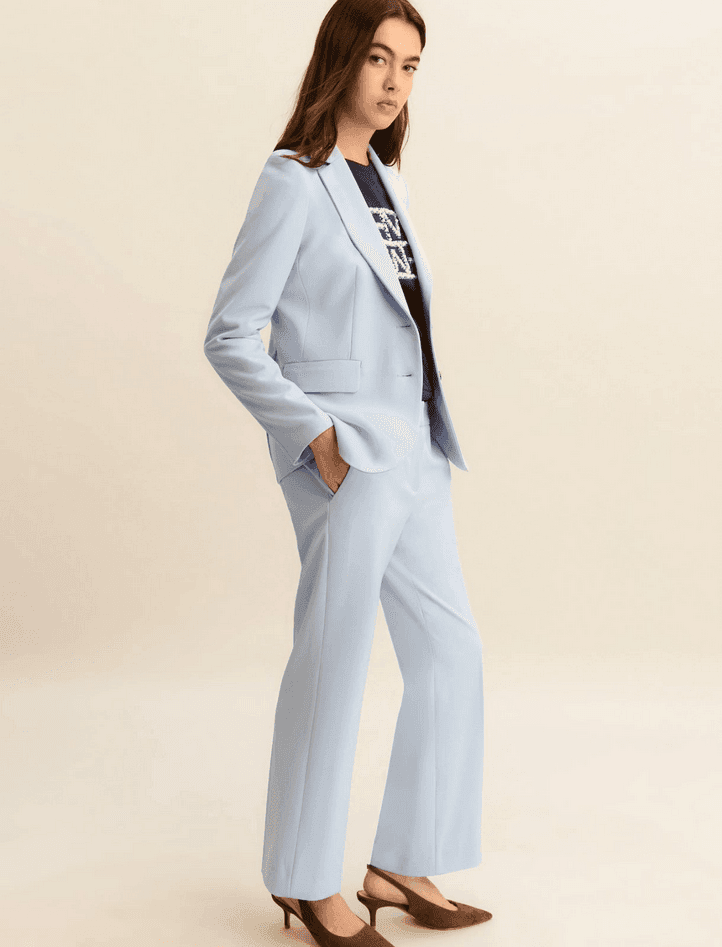 MARELLA pantalone in twill donna azzurro - 2
