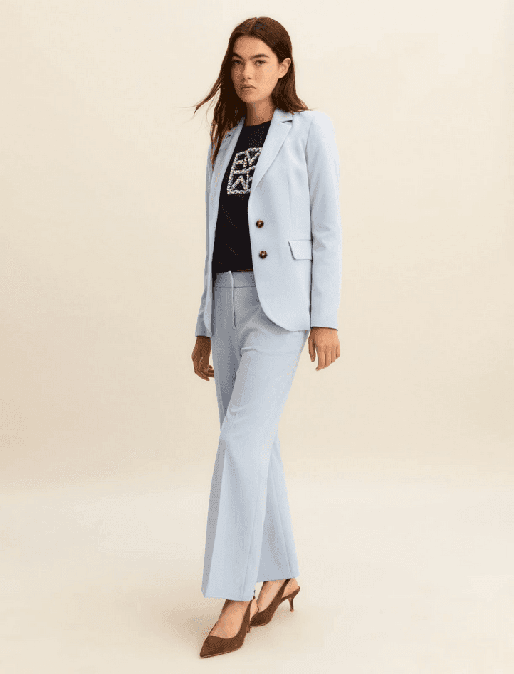 MARELLA pantalone in twill donna azzurro - 3