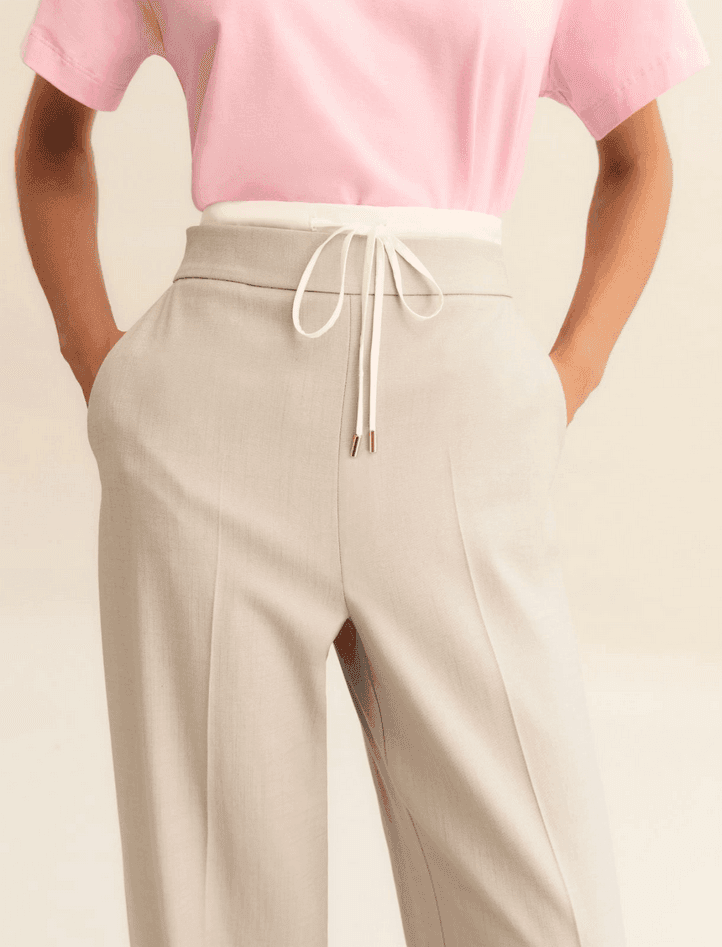 MARELLA pantalone con coulisse donna grigio chiaro - 3