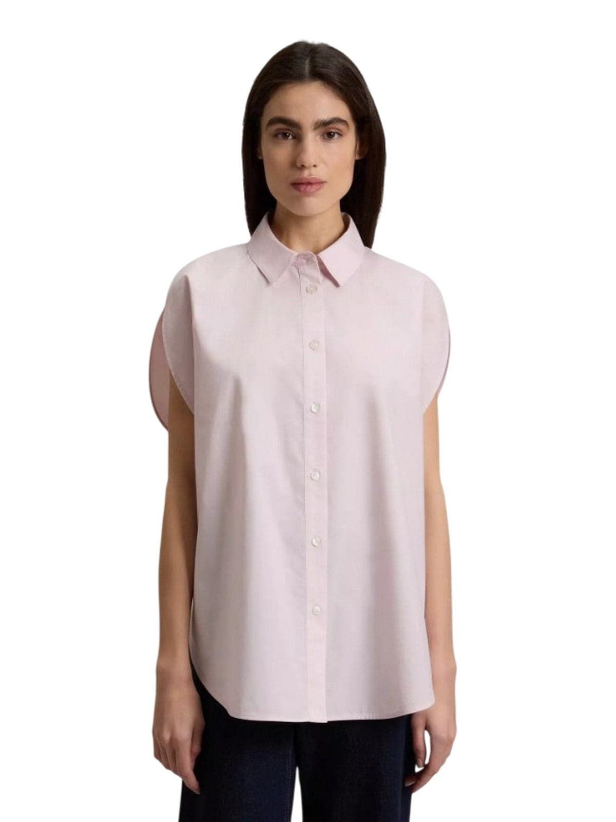Woolrich gilet donna woolrich - cotton poplin blouse pale lilac - lilla - 2