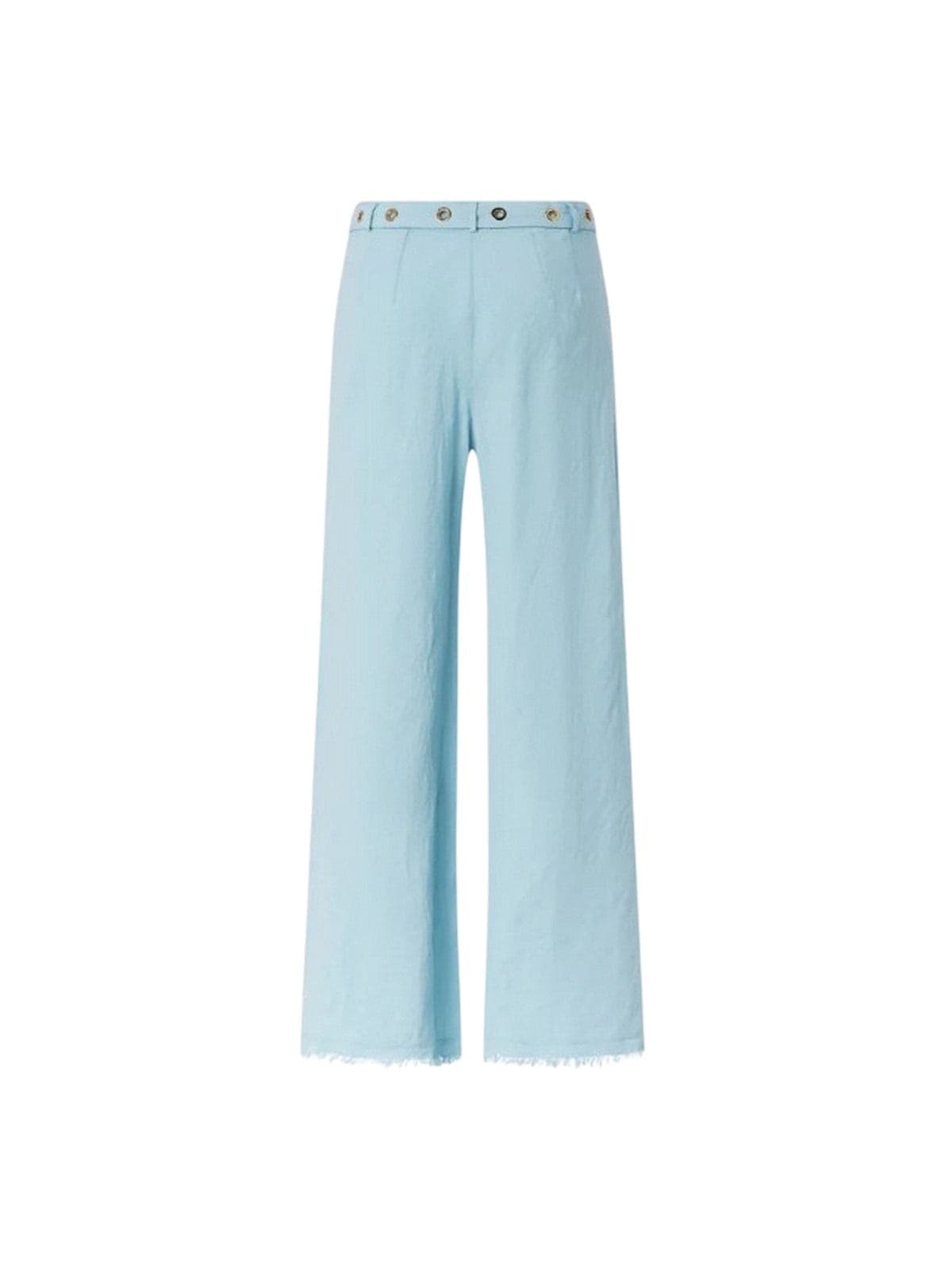 Pinko pantaloni donna pinko - leila pantalone lino stretch - azzurro - 2