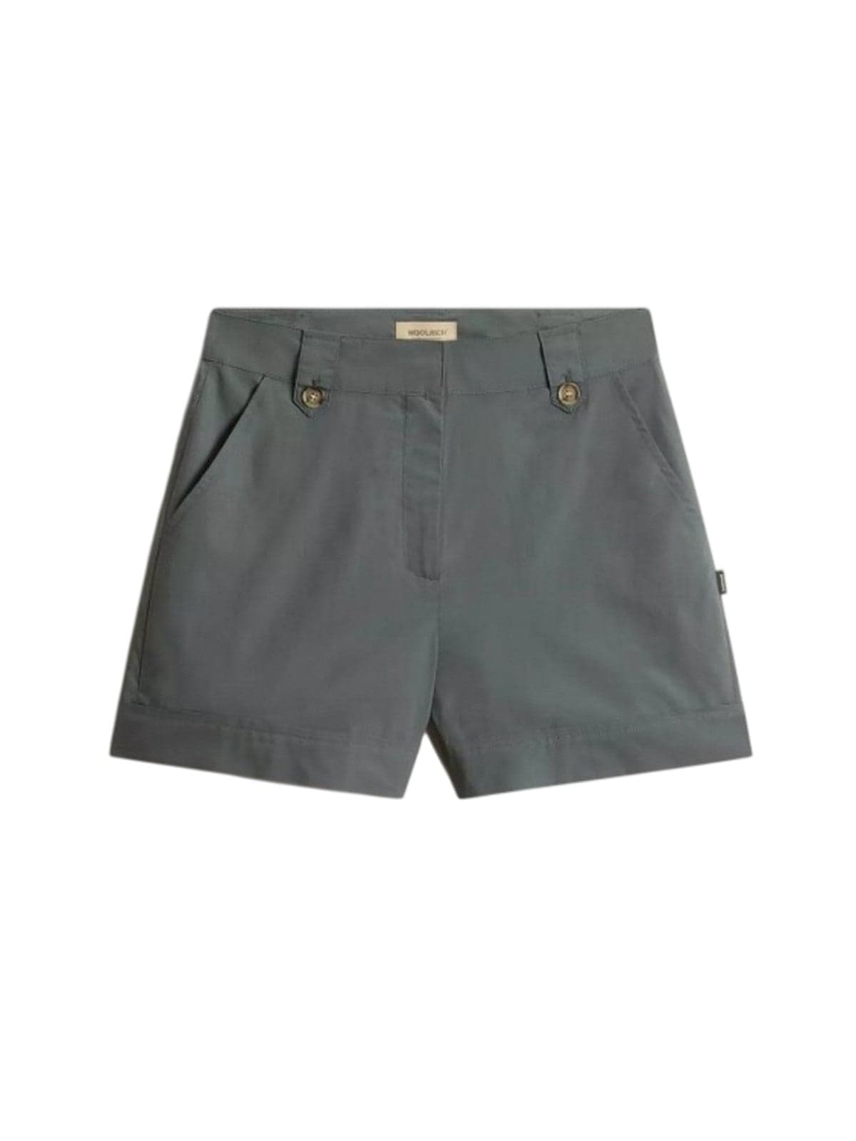 Woolrich pantaloncini donna woolrich - cotton poplin shorts forest veil - verde - 4