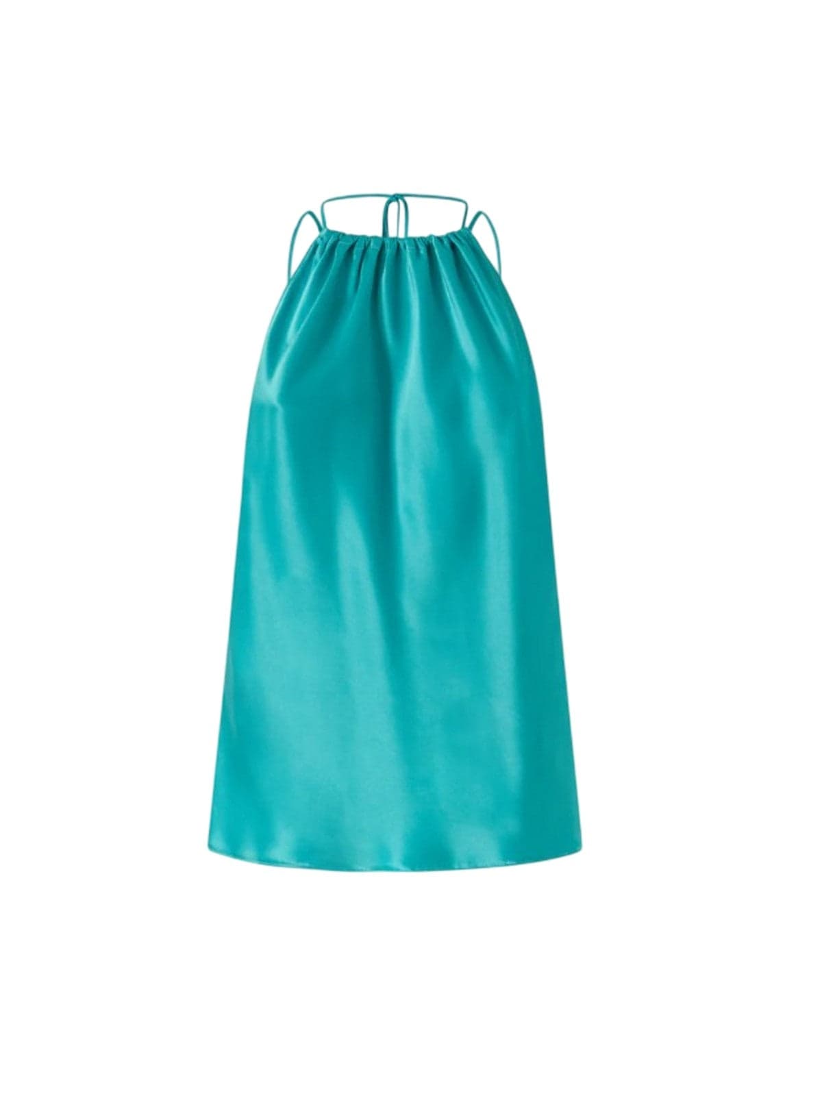 Pinko canotte e top donna pinko - carota top satin - verde - 5