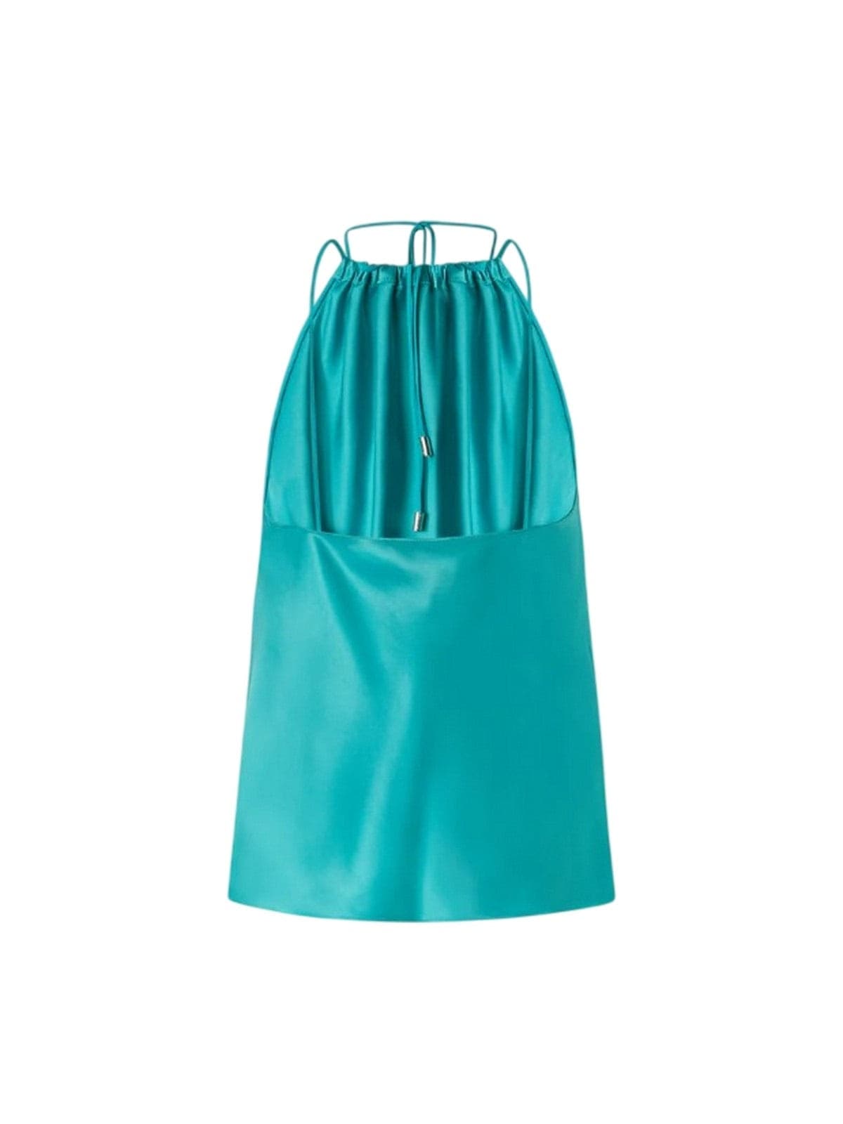Pinko canotte e top donna pinko - carota top satin - verde - 2