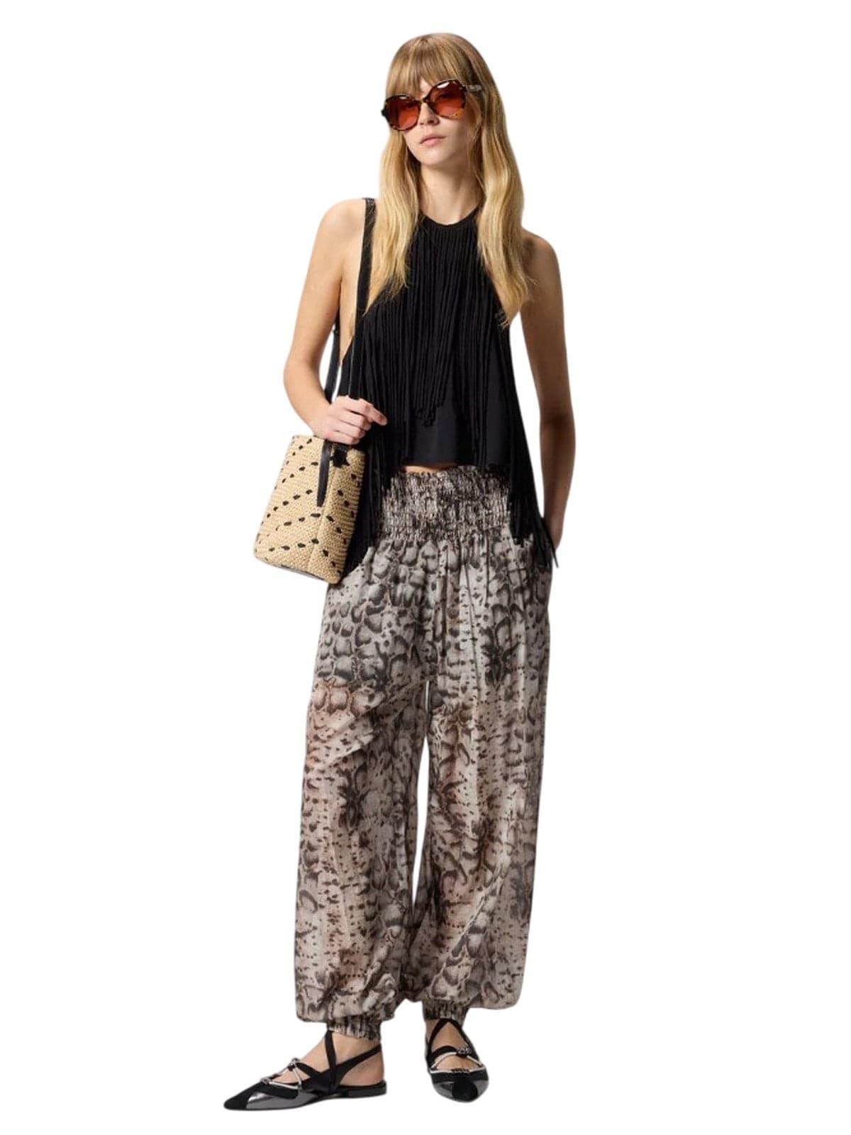Pinko canotte e top donna pinko - cerea top tela viscosa - nero - 3