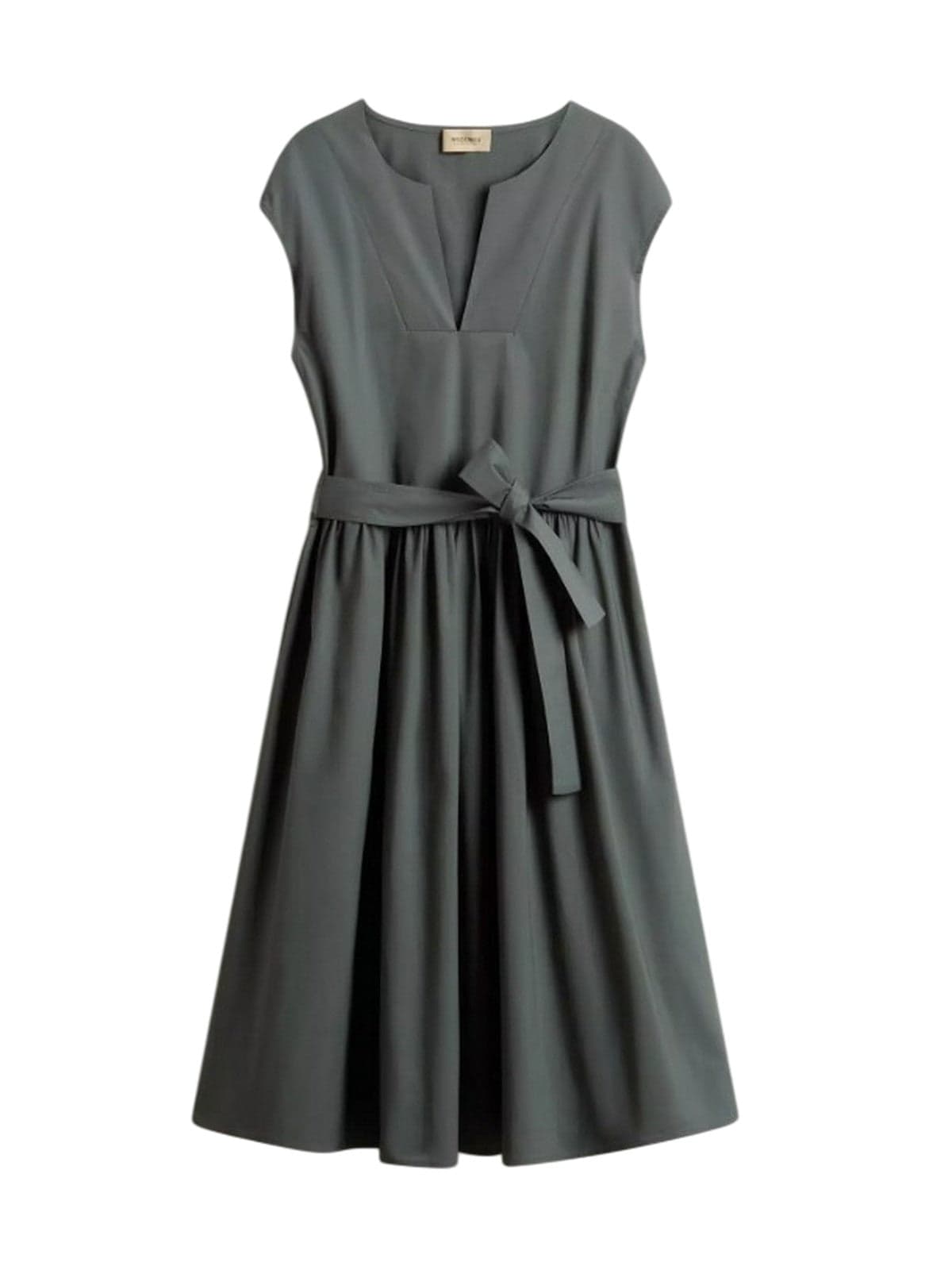 Woolrich vestiti casual donna woolrich - poplin short dress forest veil - verde - 4
