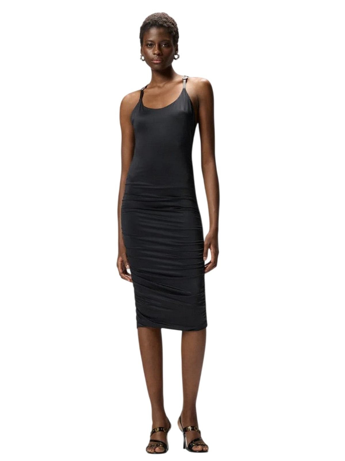 Pinko vestiti casual donna pinko - cassino abito maglina lucida - nero - 3