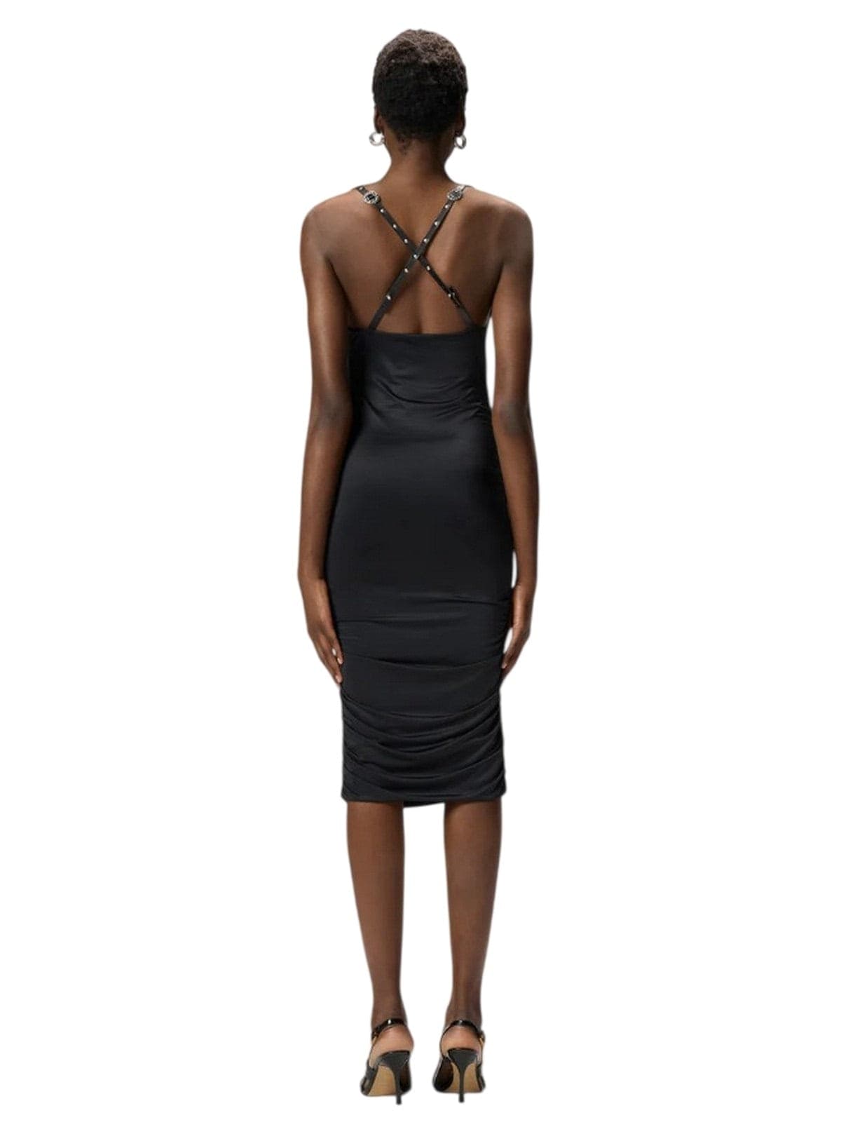 Pinko vestiti casual donna pinko - cassino abito maglina lucida - nero - 4
