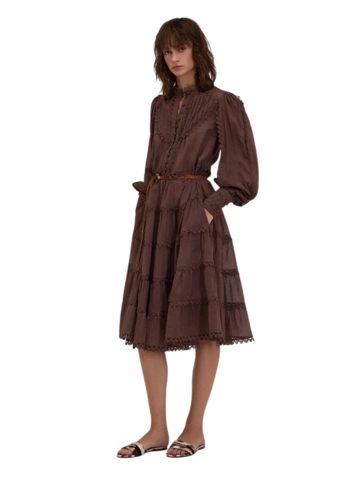 ERMANNO SCERVINO vestiti casual donna ermanno scervino - abito - marrone - 4