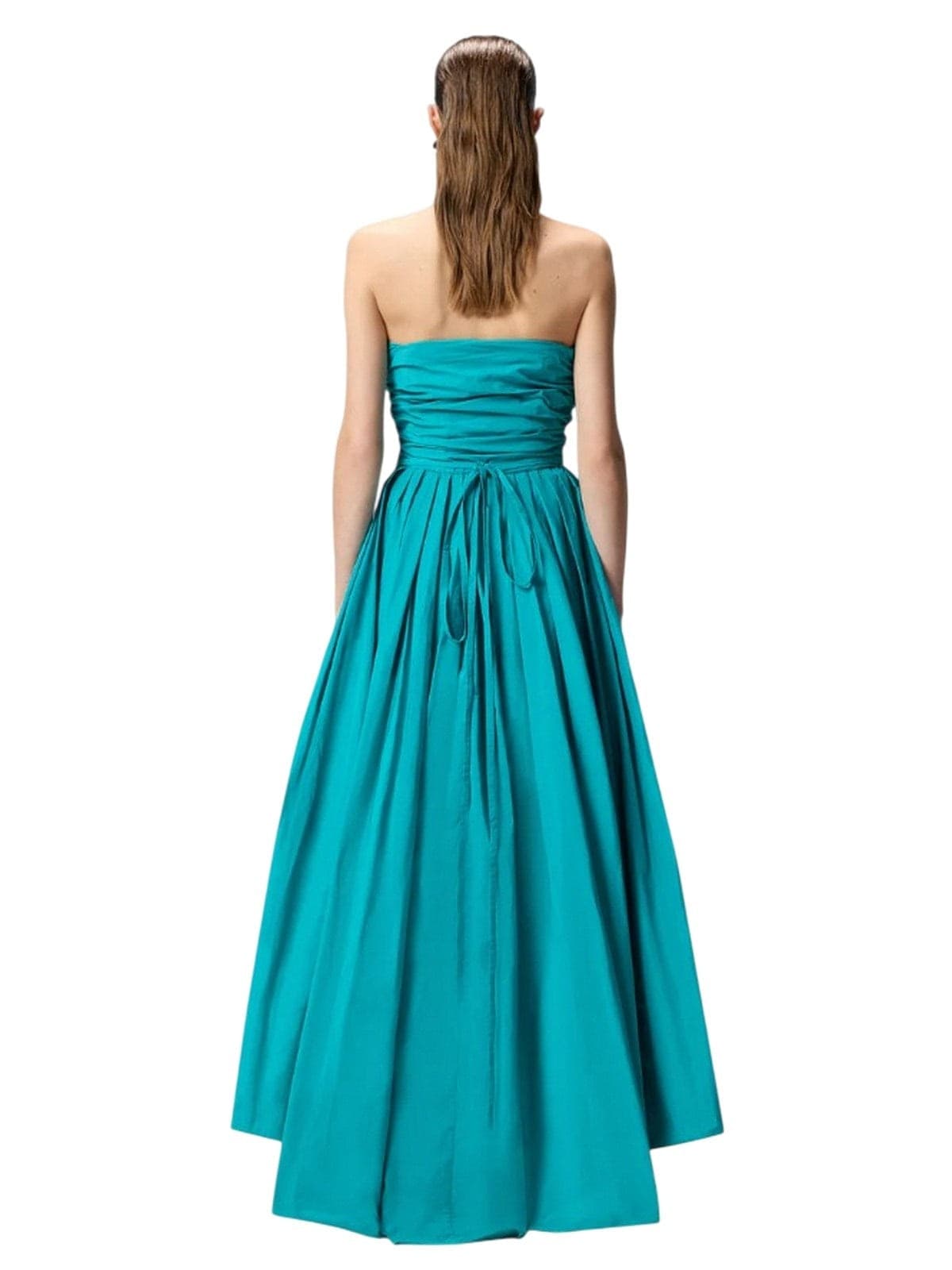 Pinko vestiti da sera e cerimonia donna pinko - dattero abito taffeta - verde - 4