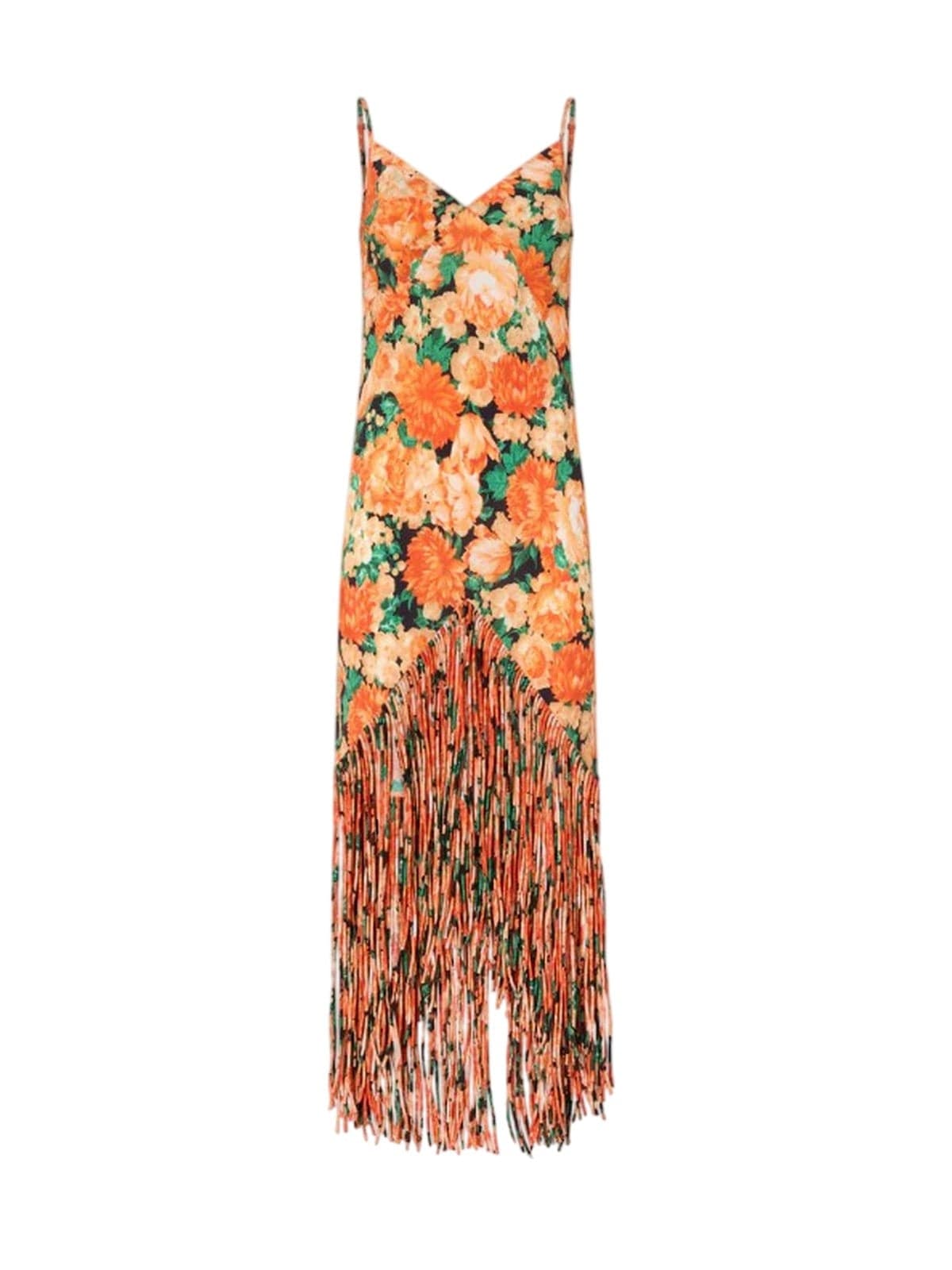 Pinko vestiti da sera e cerimonia donna pinko - badia abito tela washed - arancione - 5