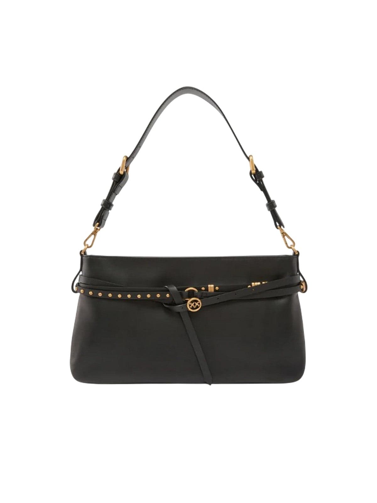 Pinko borse a spalla donna pinko - belt bag classic suede - nero - 4