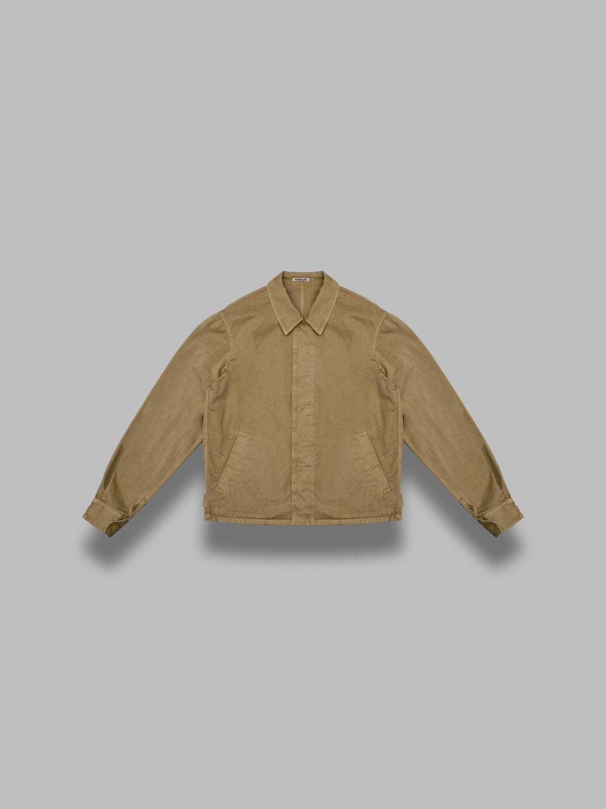 AURALEE garment-dyed finx light chino blouson