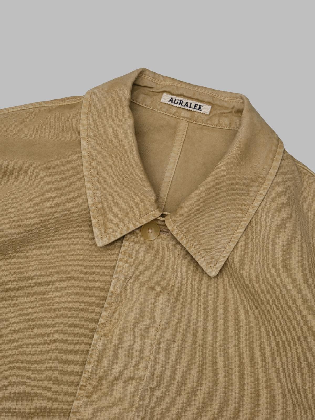 AURALEE garment-dyed finx light chino blouson - 3