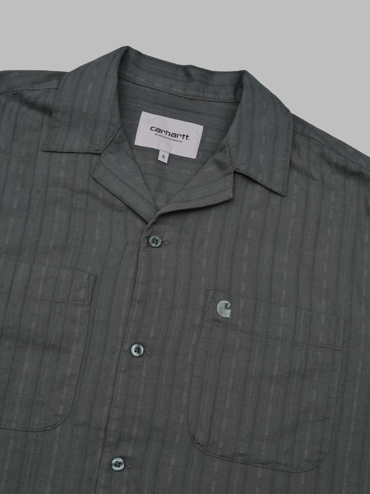 CARHARTT WIP s/s gareth shirt cotton, 3 oz black - 3