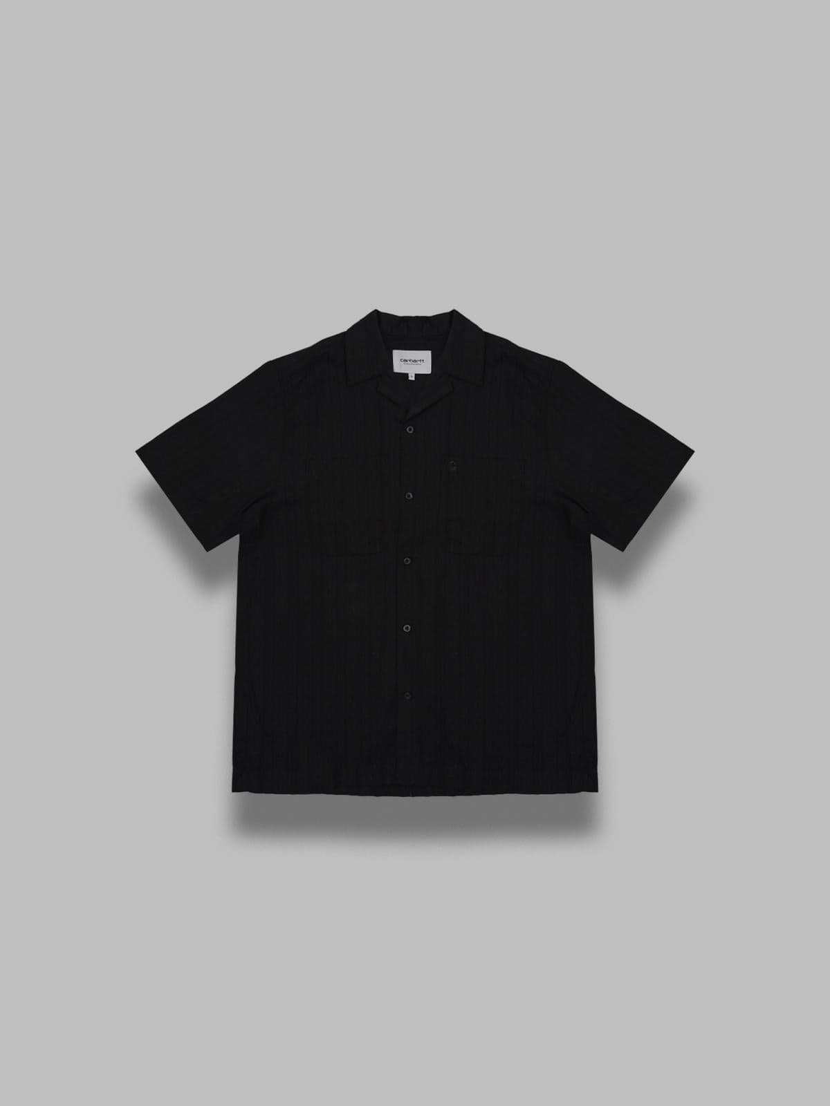 CARHARTT WIP s/s gareth shirt cotton, 3 oz black - 4