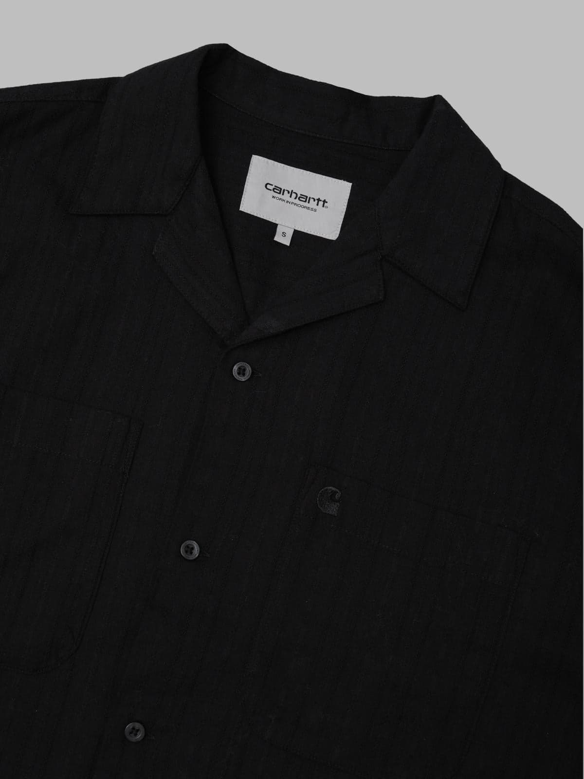 CARHARTT WIP s/s gareth shirt cotton, 3 oz black - 3