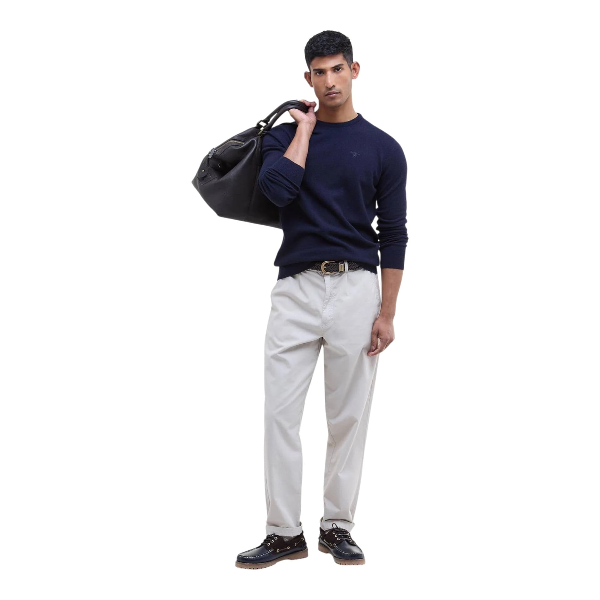BARBOUR maglione barbour essential l/wool crewneck - navy - 3