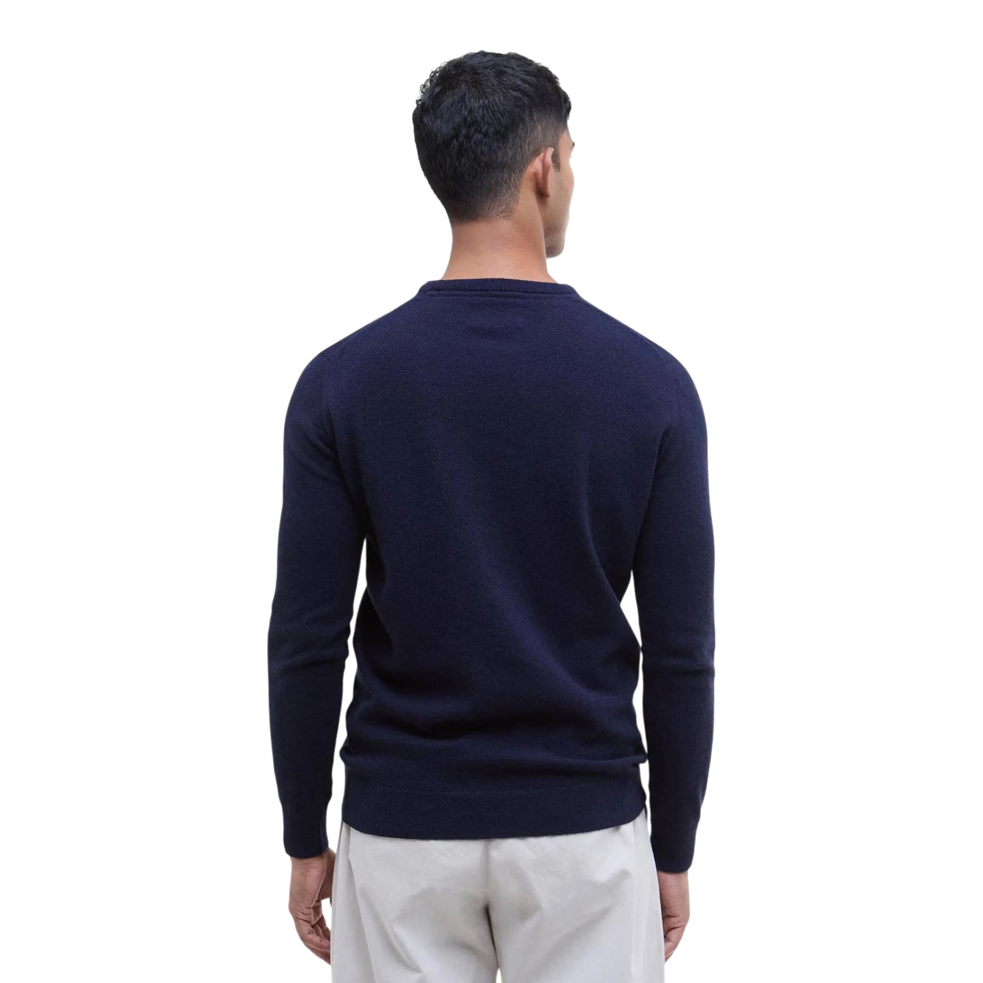 BARBOUR maglione barbour essential l/wool crewneck - navy - 4