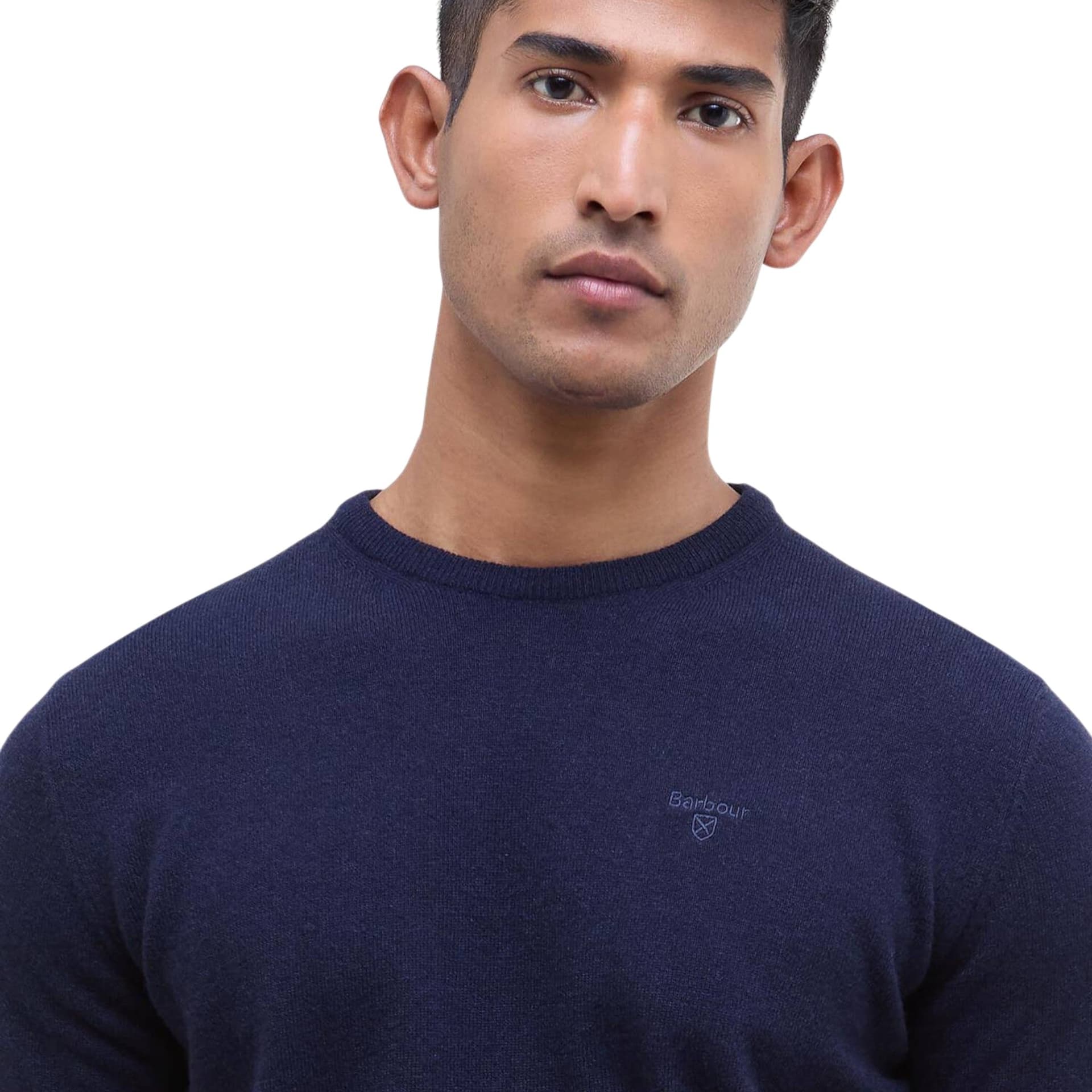 BARBOUR maglione barbour essential l/wool crewneck - navy - 5