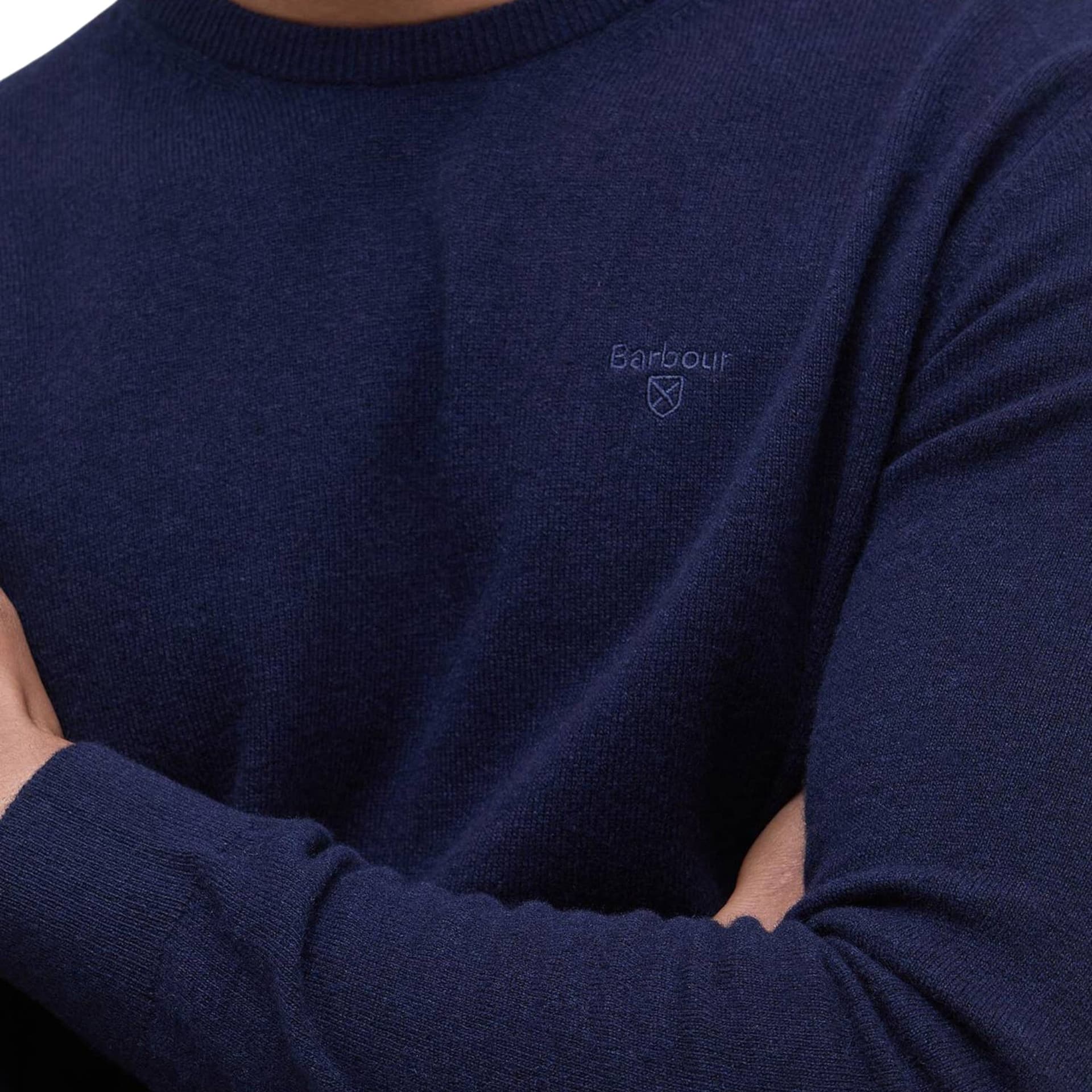 BARBOUR maglione barbour essential l/wool crewneck - navy - 6