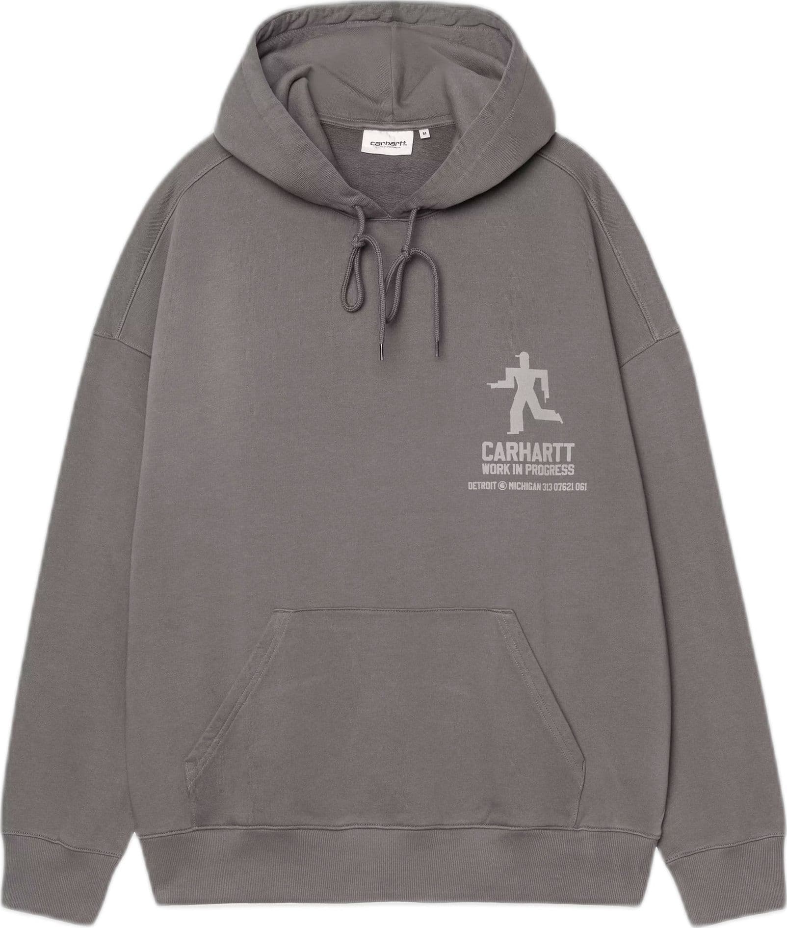 CARHARTT WIP felpa carhartt wip hooded distance - graphite stone dyed - 2