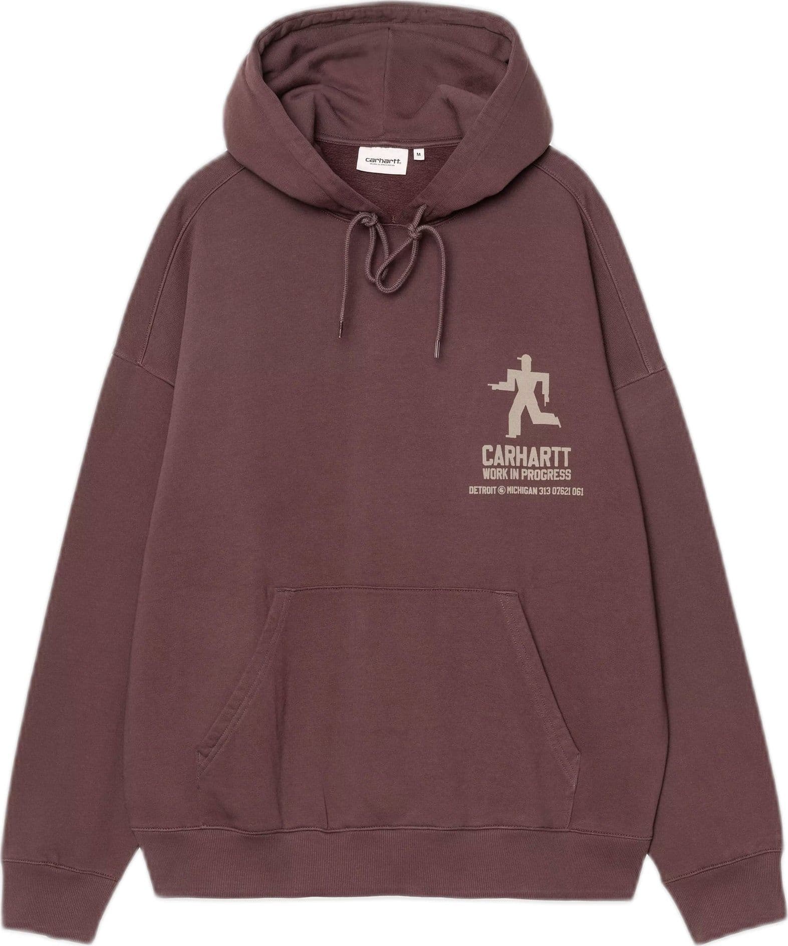 CARHARTT WIP felpa carhartt wip hooded distance sweat - palisander stone dyed - 2