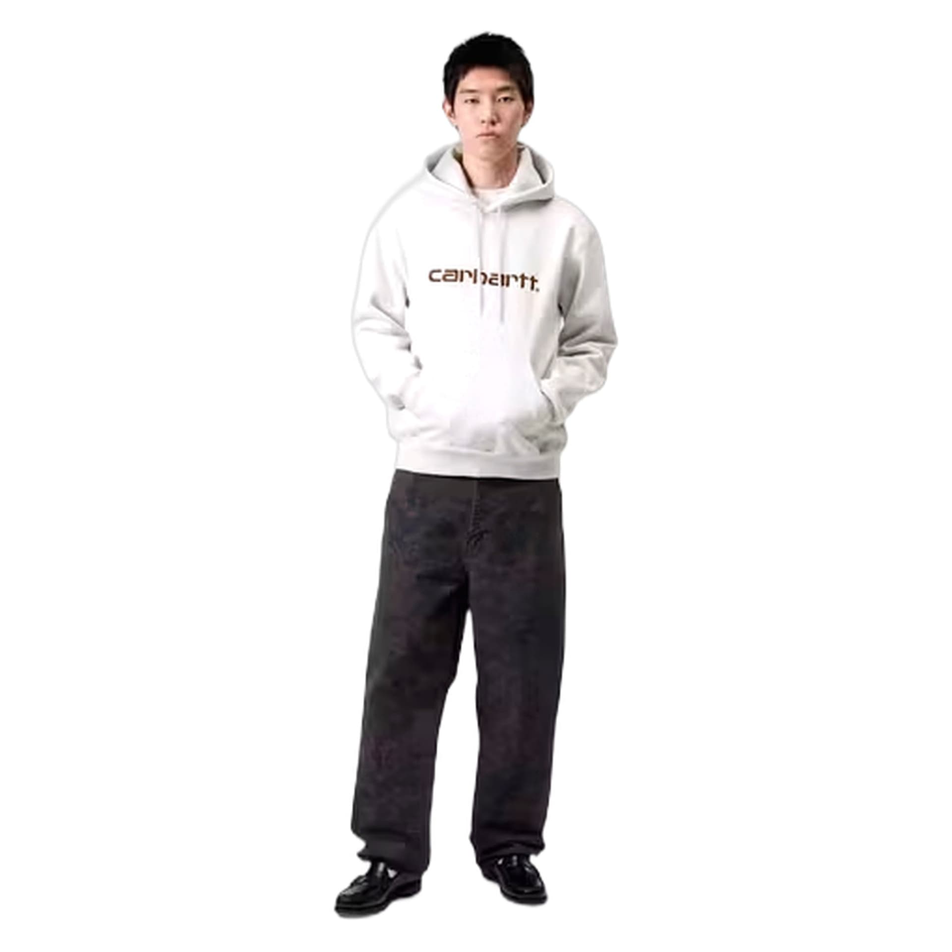 CARHARTT WIP felpa carhartt wip hooded carhartt sweat - ash heather / rondo - 4