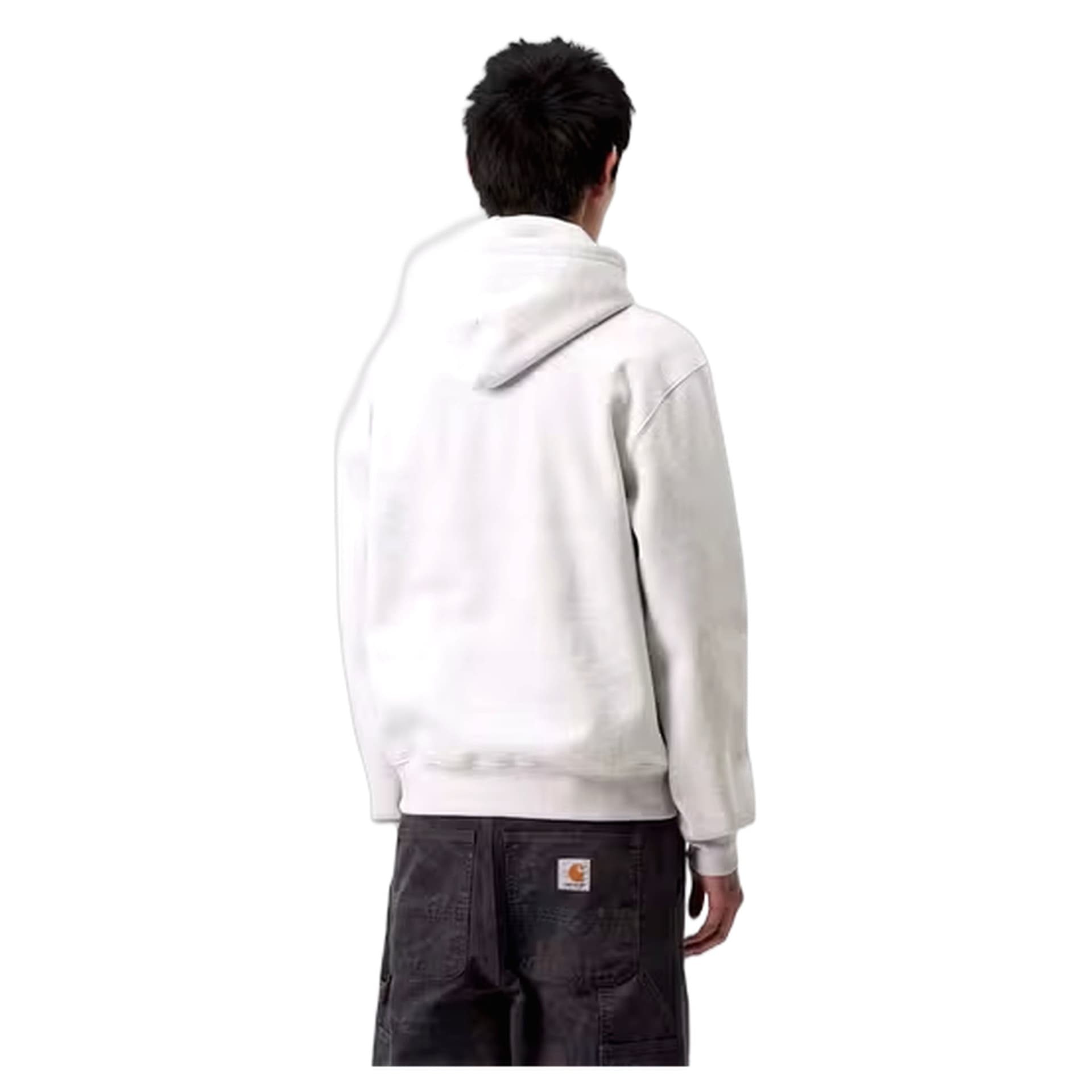 CARHARTT WIP felpa carhartt wip hooded carhartt sweat - ash heather / rondo - 5