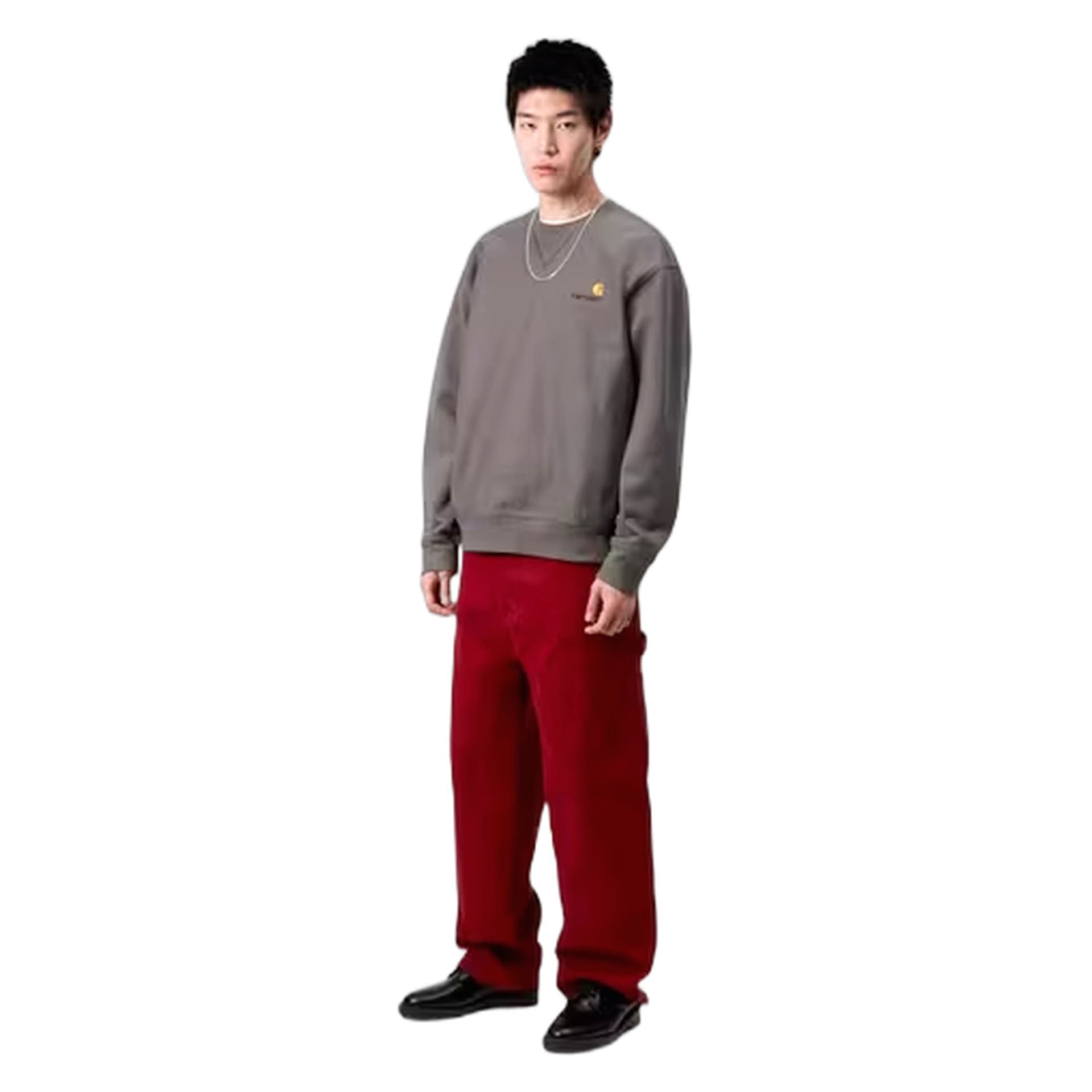 CARHARTT WIP felpa carhartt wip american script sweat - porphyry - 4