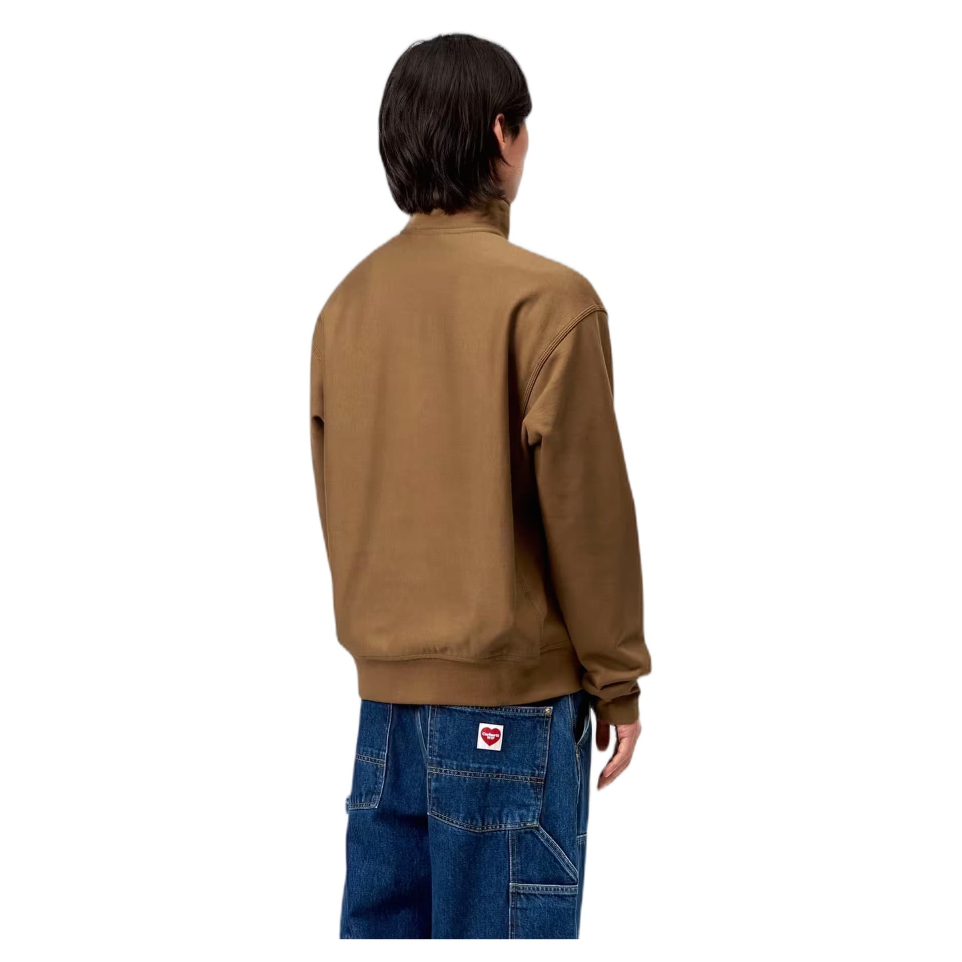 CARHARTT WIP felpa carhartt wip half zip american script sweat - hamilton brown - 4