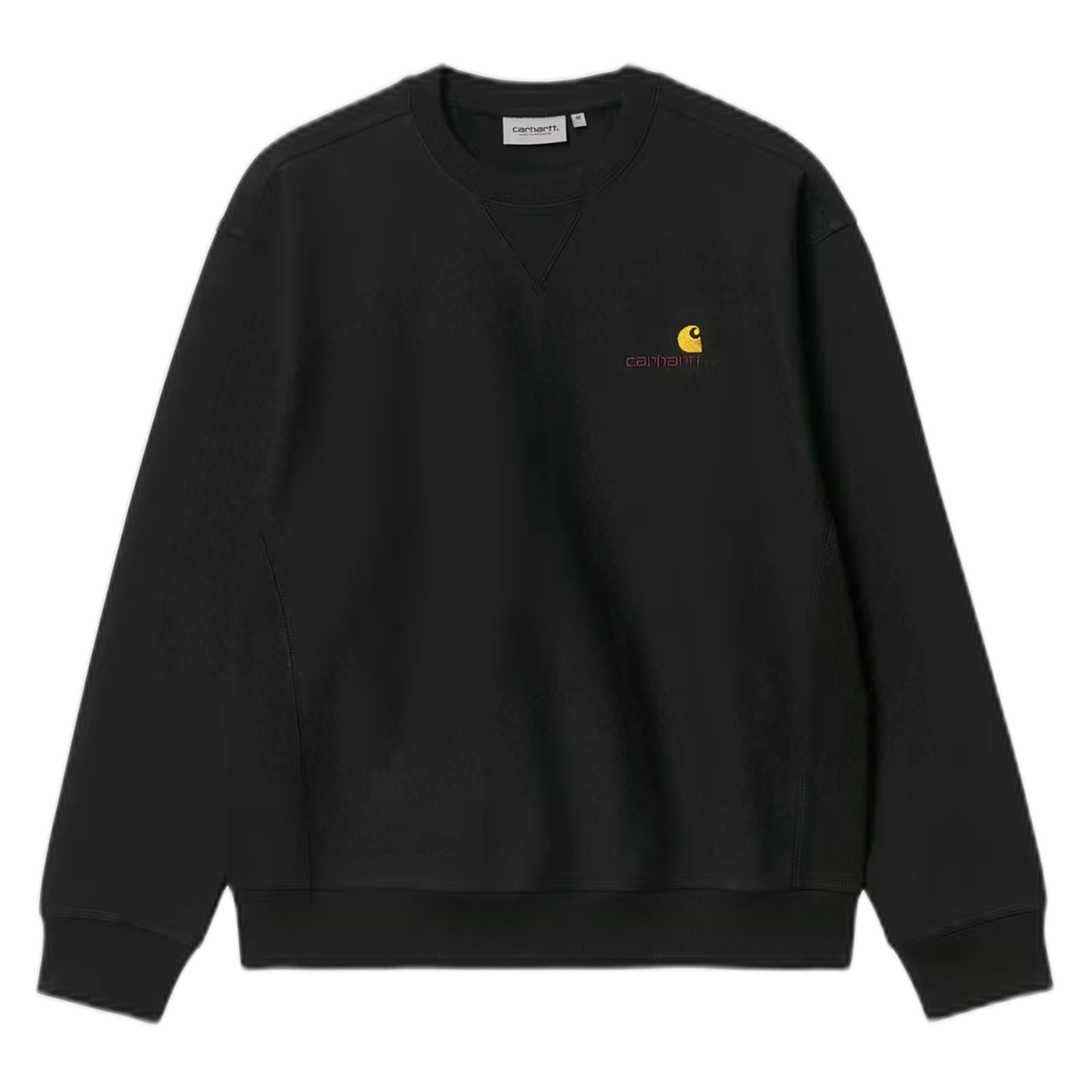 CARHARTT WIP felpa carhartt wip american script sweat - black - 6