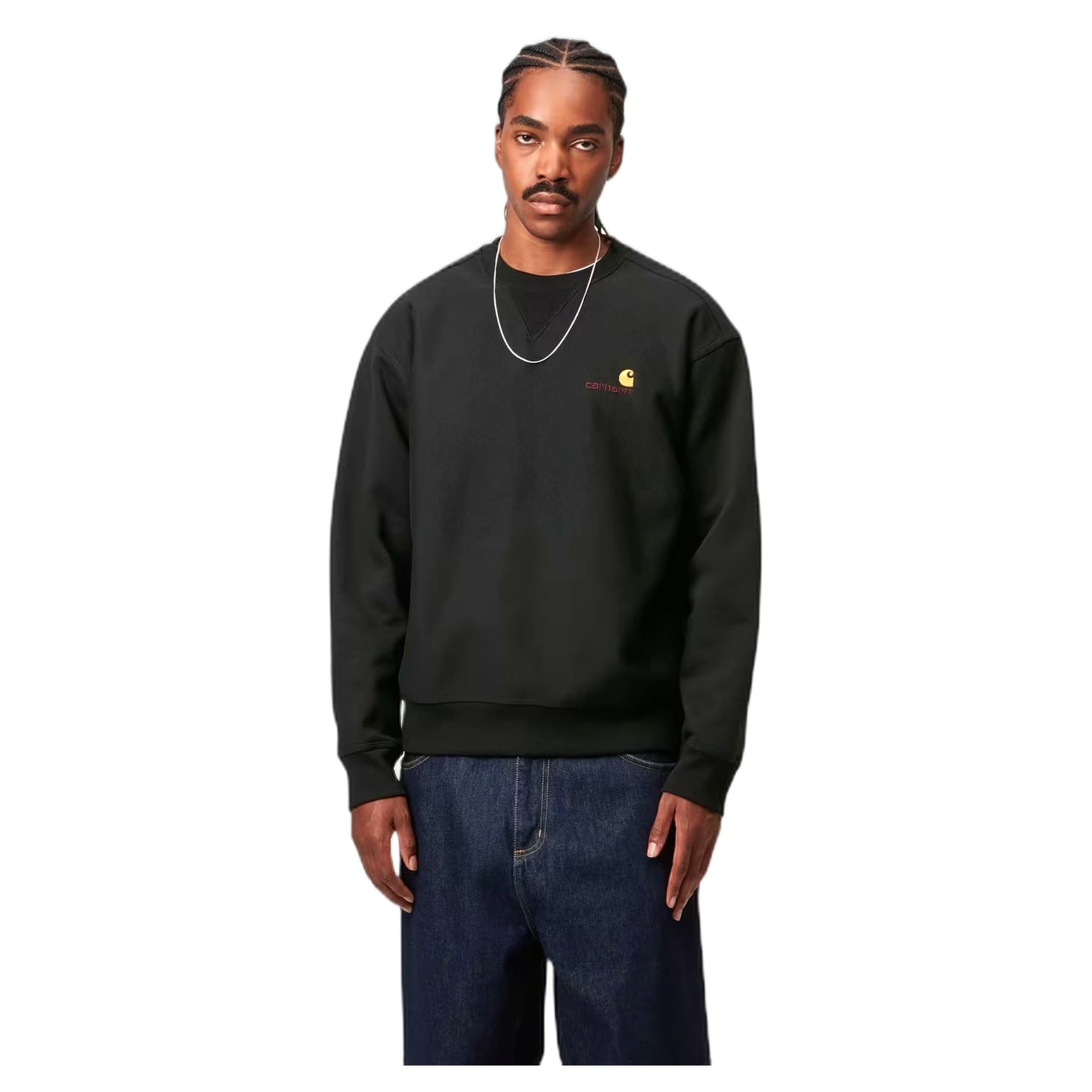 CARHARTT WIP felpa carhartt wip american script sweat - black - 2