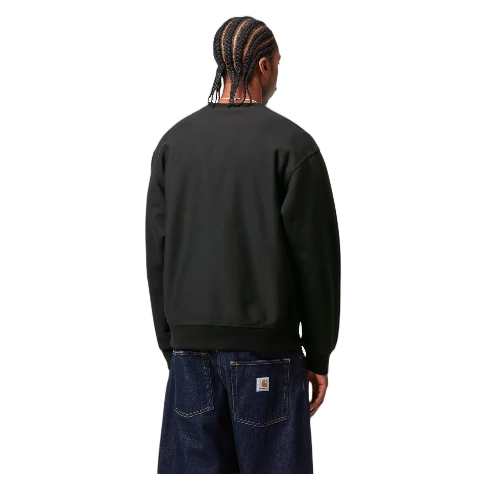 CARHARTT WIP felpa carhartt wip american script sweat - black - 3
