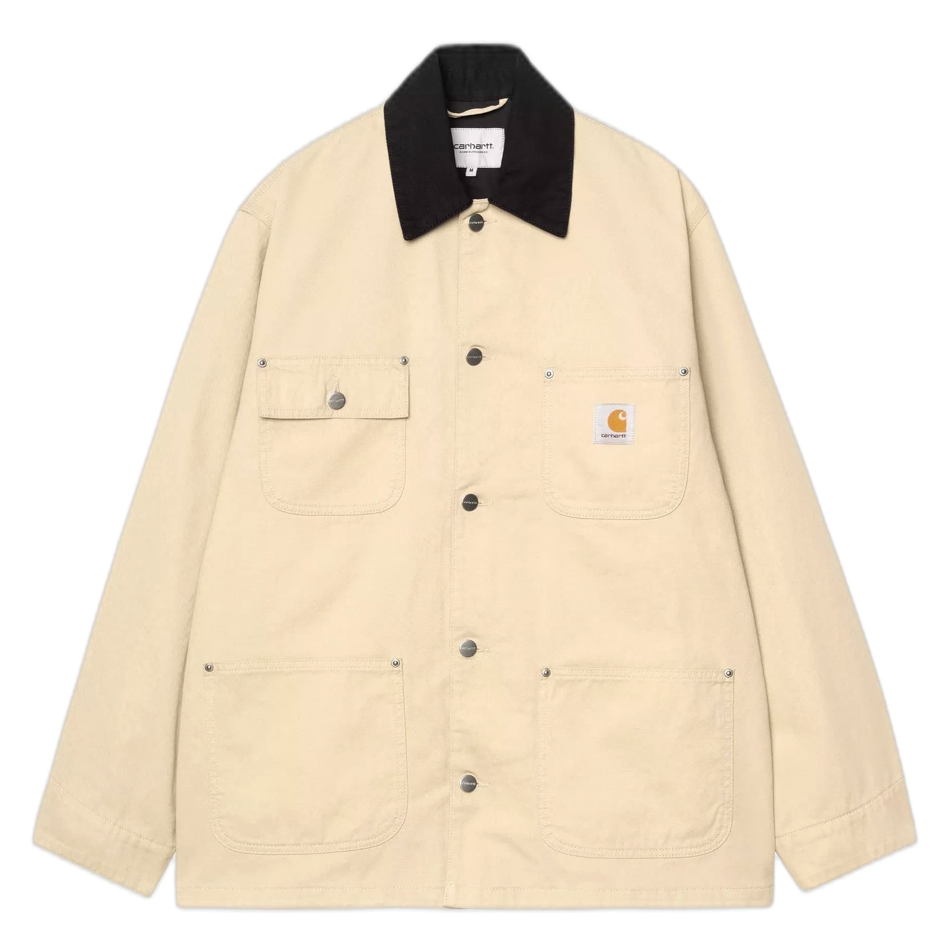CARHARTT WIP giacca carhartt wip og chore coat - barchan / black rinsed - 4