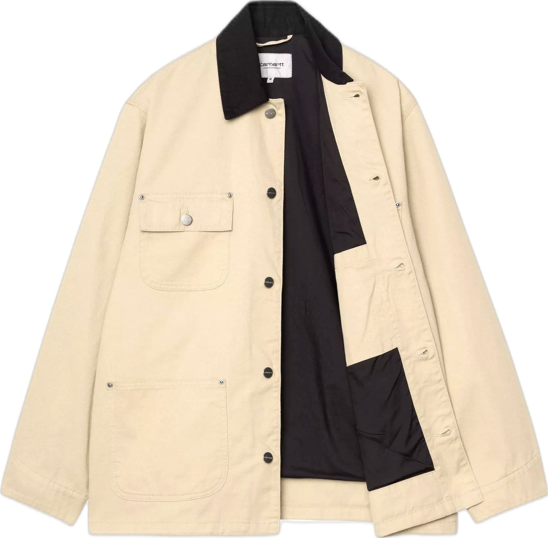 CARHARTT WIP giacca carhartt wip og chore coat - barchan / black rinsed - 3