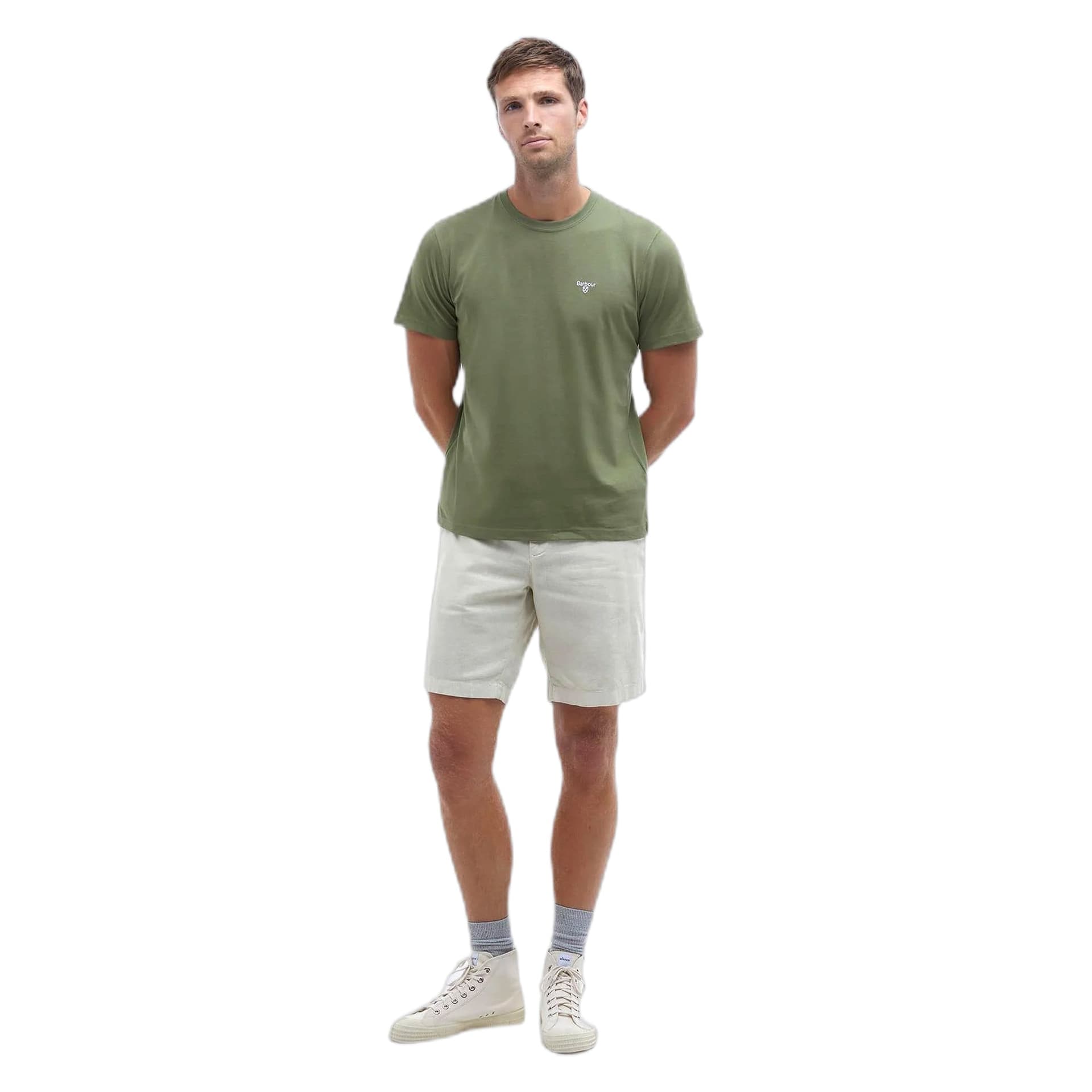 BARBOUR t-shirt barbour essential sports tee - burnt olive - 5